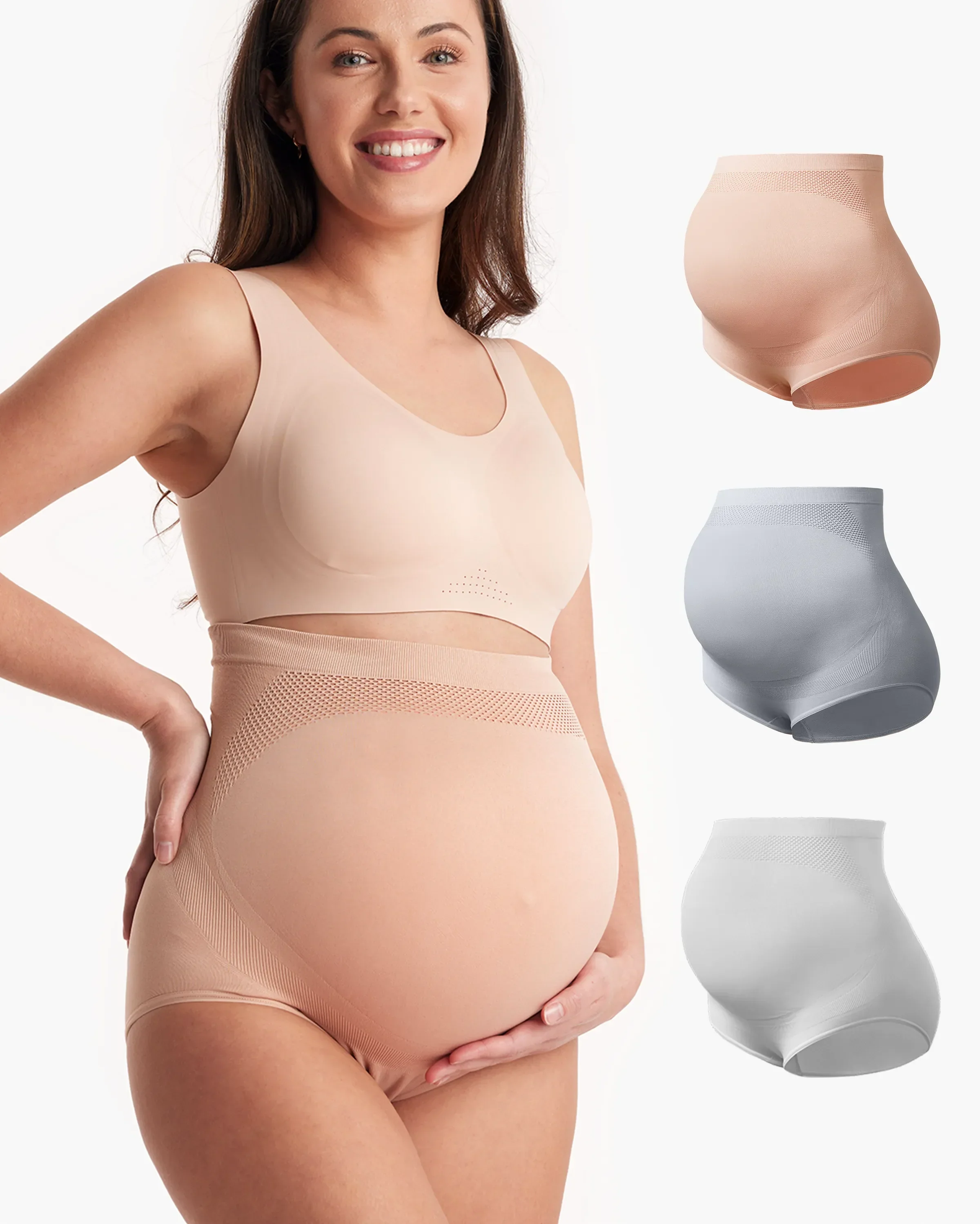 Culottes de grossesse taille haute sans coutures – maintien doux du ventre - Image 3