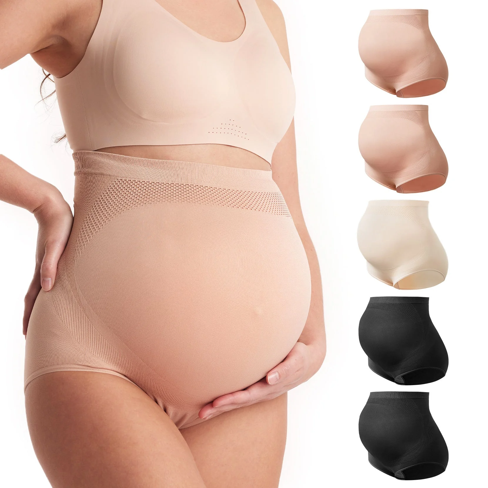 Culottes de grossesse taille haute sans coutures – maintien doux du ventre - Image 5