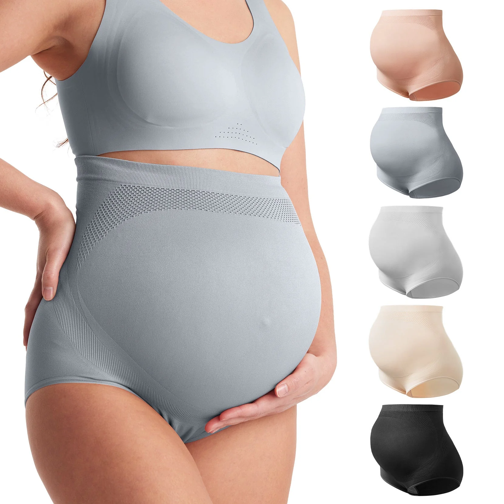 Culottes de grossesse taille haute sans coutures – maintien doux du ventre - Image 7