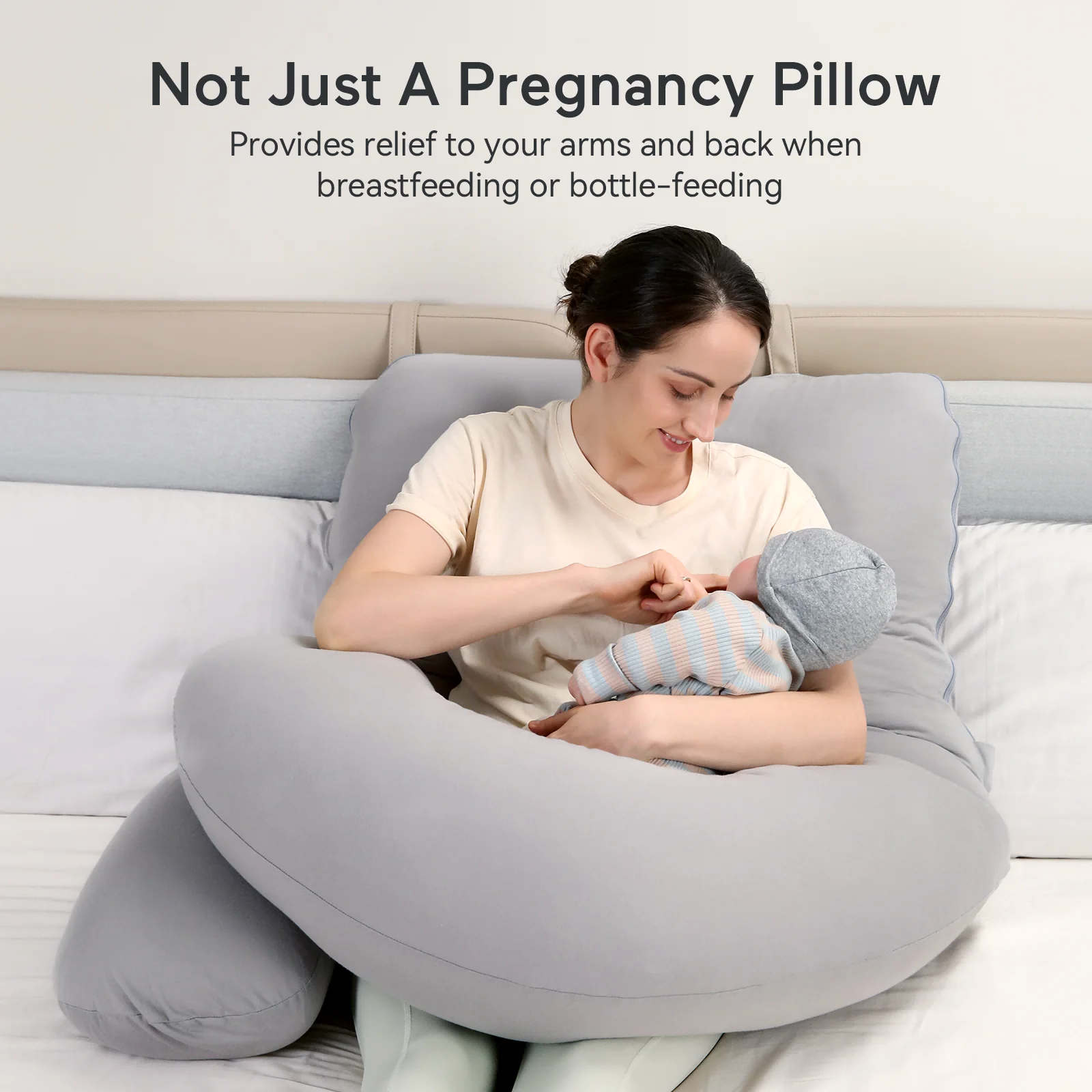 Huggable - Coussin de maternité en coton en forme de U - Image 16