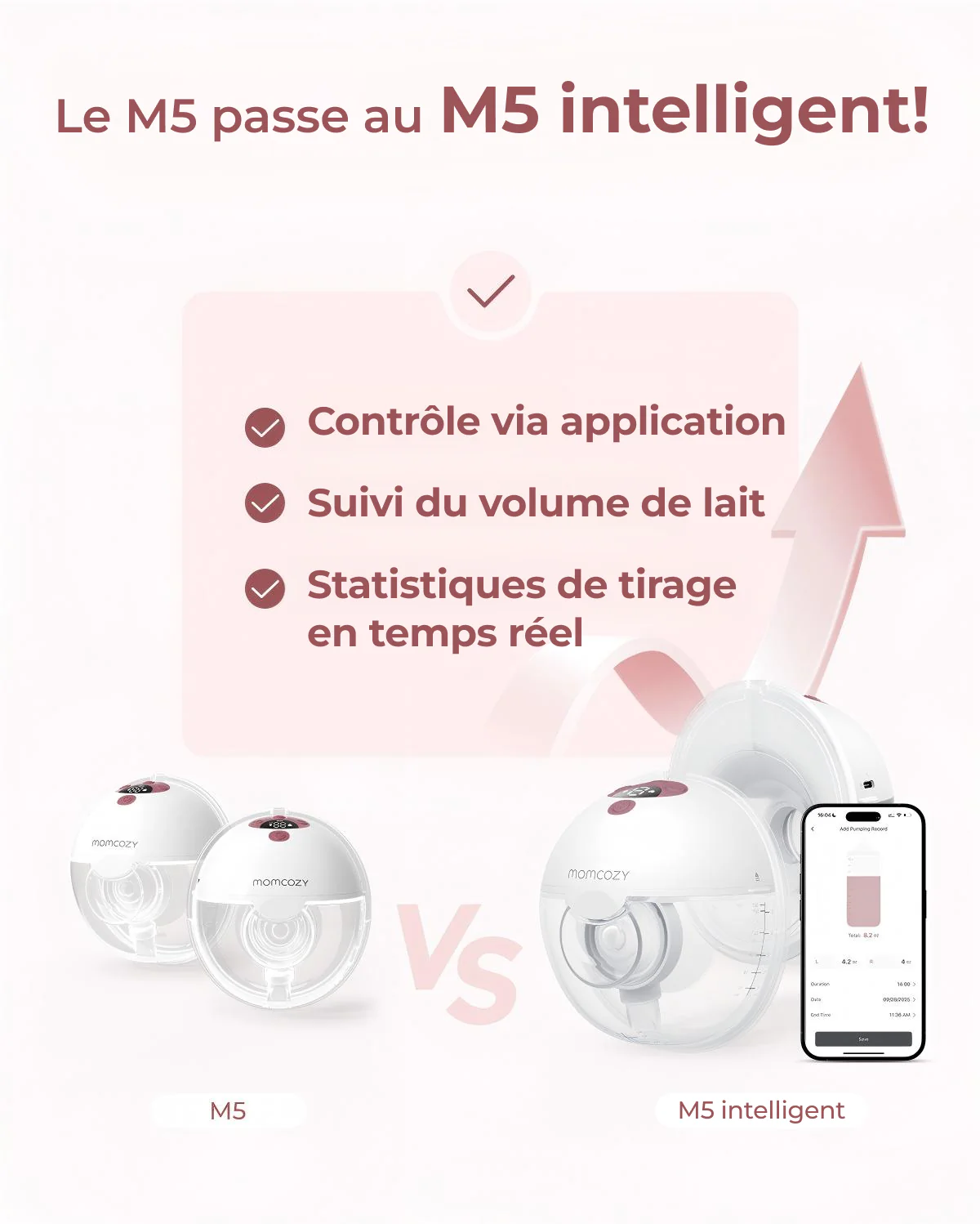 Tire-lait portable intelligent M5 – Amélioré avec contrôle via application - Image 27