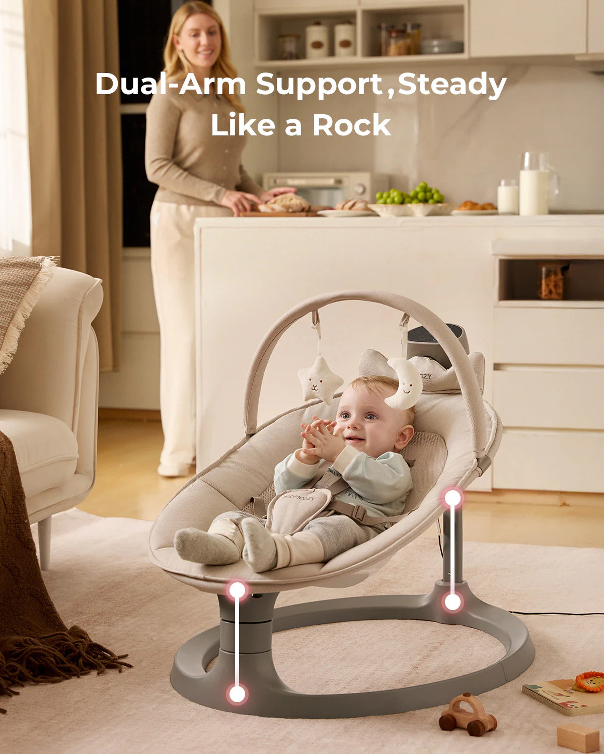 Balancelle électrique pour bébé 2-en-1 Momcozy - Image 4