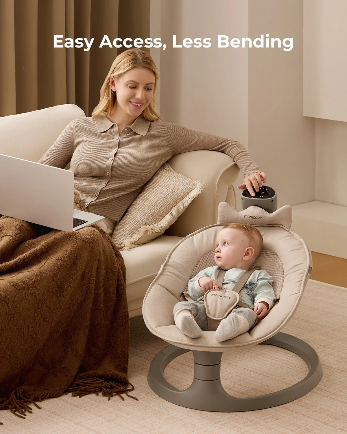Balancelle électrique pour bébé 2-en-1 Momcozy - Image 5