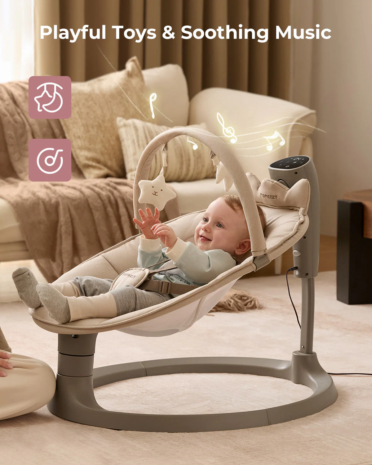 Balancelle électrique pour bébé 2-en-1 Momcozy - Image 6