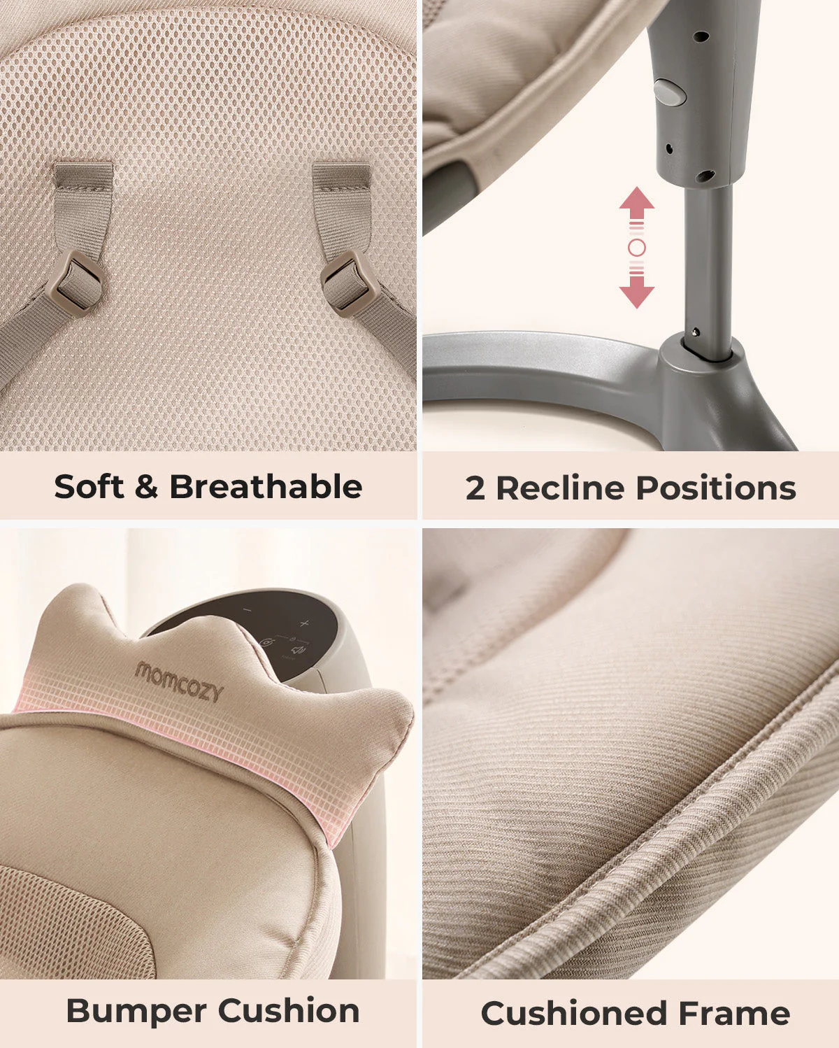 Balancelle électrique pour bébé 2-en-1 Momcozy - Image 9