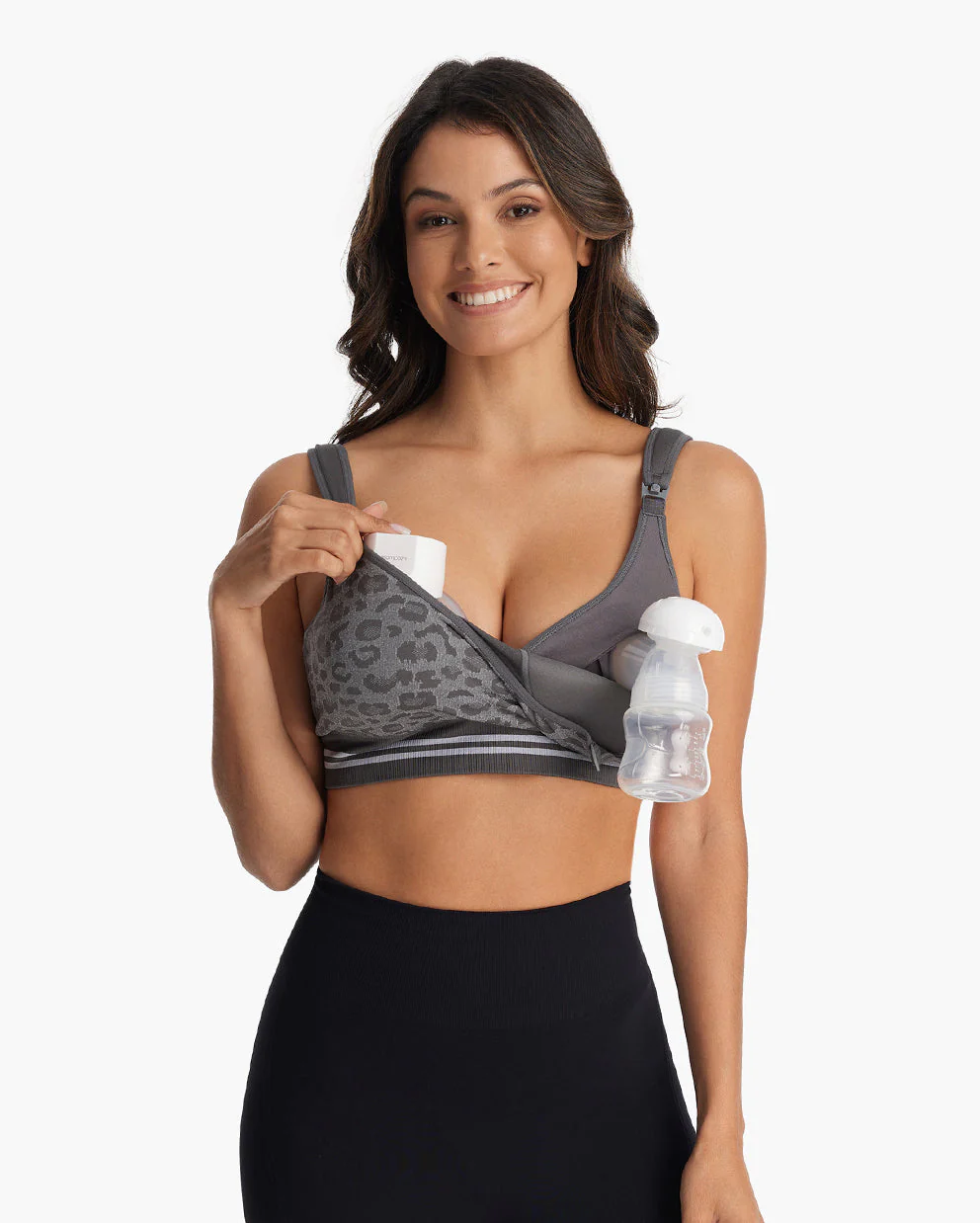DEX - Soutien-gorge de pompage 4-en-1 sans couture en tissu extensible-HF022 - Image 12