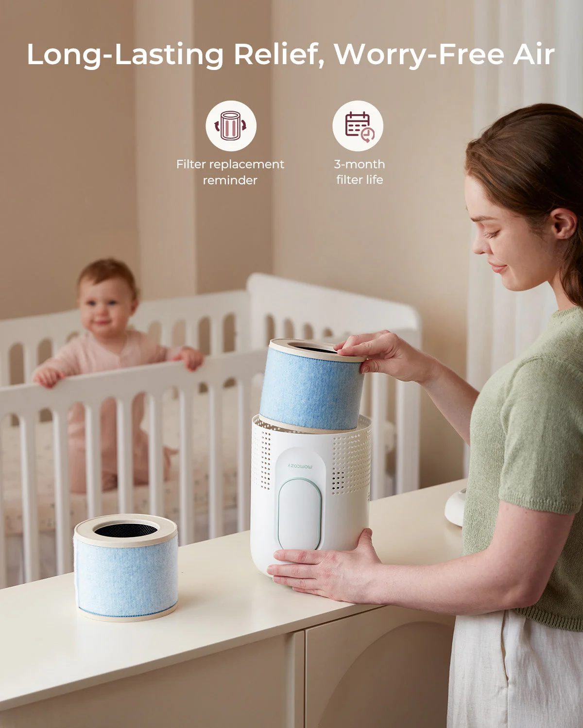 Purificateur d’air pour bébé Momcozy CozyBreath - Image 9