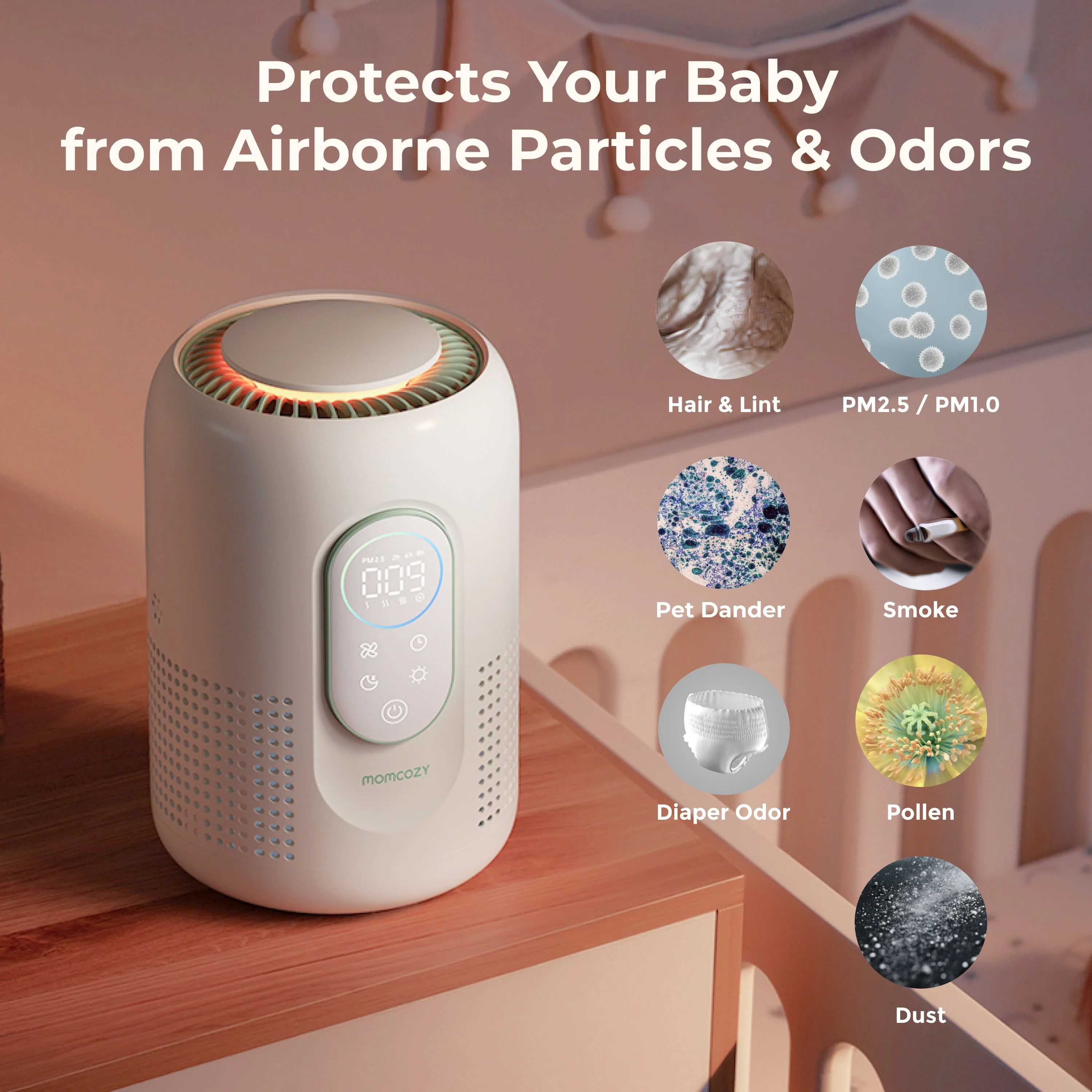 Filtre de remplacement pour purificateur d’air pour bébé Momcozy - Image 6