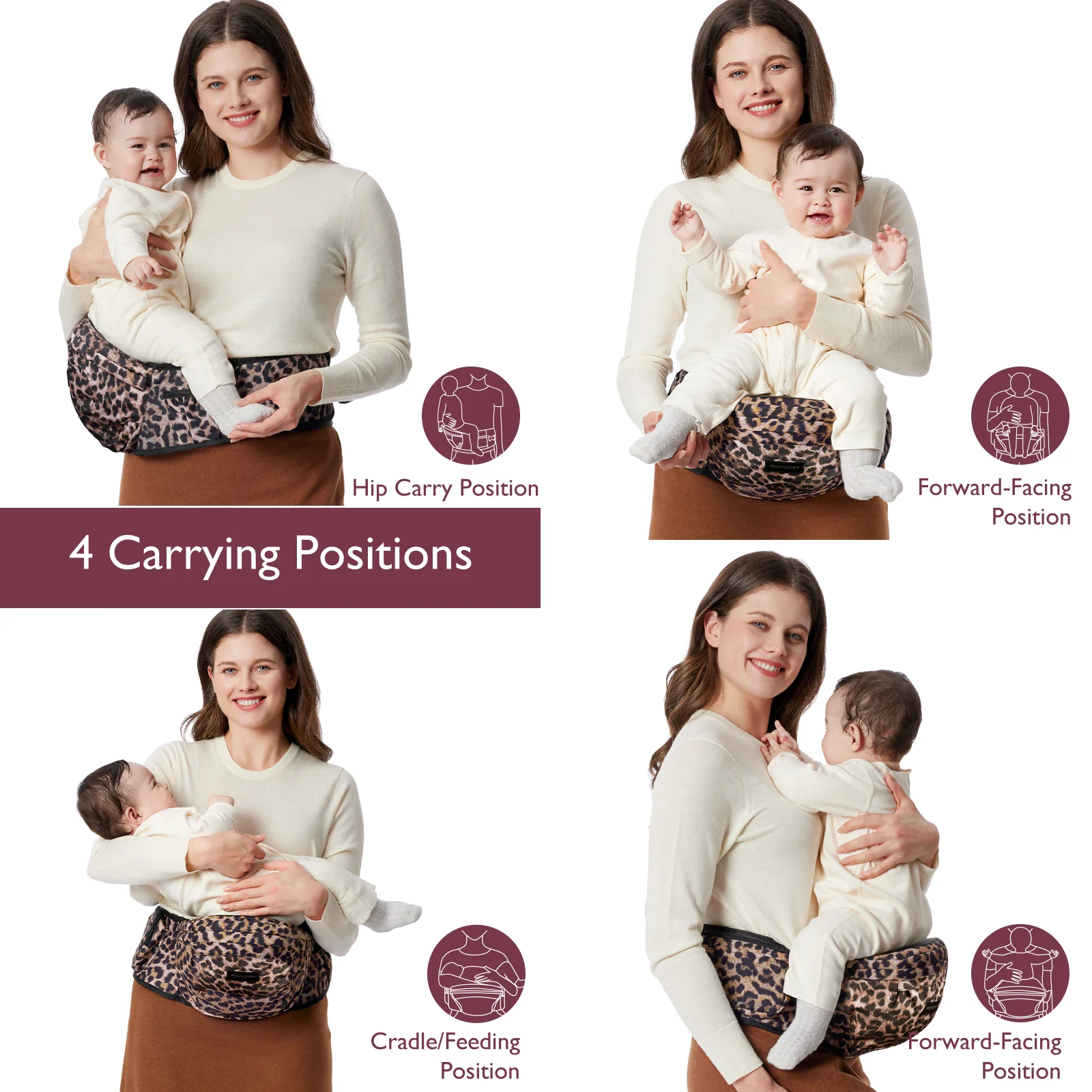 Porte-bébé Momcozy Wander360 à hanche - Image 25