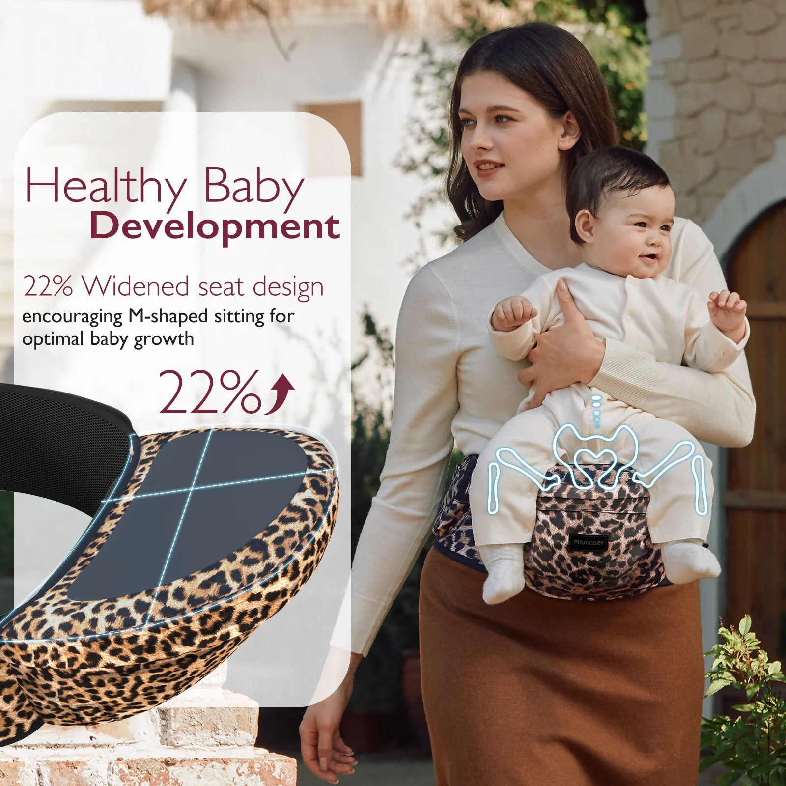 Porte-bébé Momcozy Wander360 à hanche - Image 32