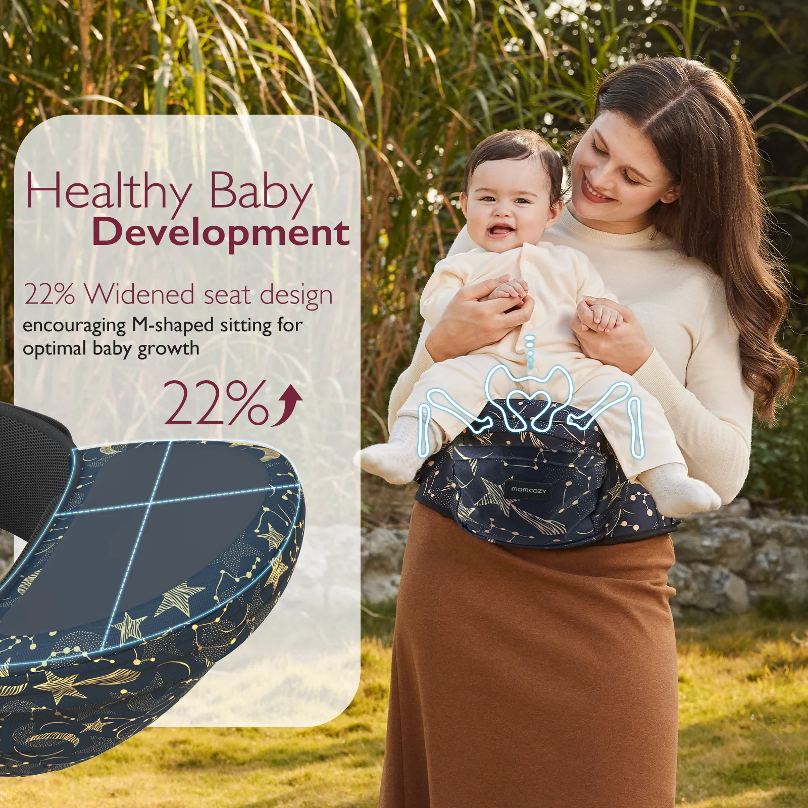 Porte-bébé Momcozy Wander360 à hanche - Image 34