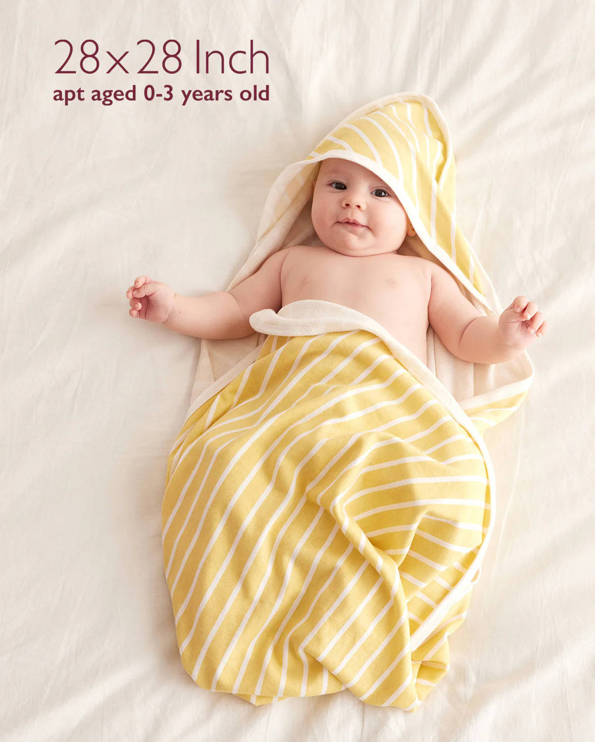 Lot de 2 serviettes à capuche pour bébé Momcozy – Motif Lemon Leaves - Image 4