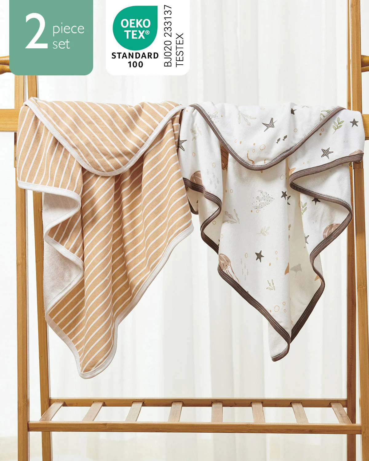 Lot de 2 serviettes à capuche pour bébé – Douche Nouveau-né - Image 19