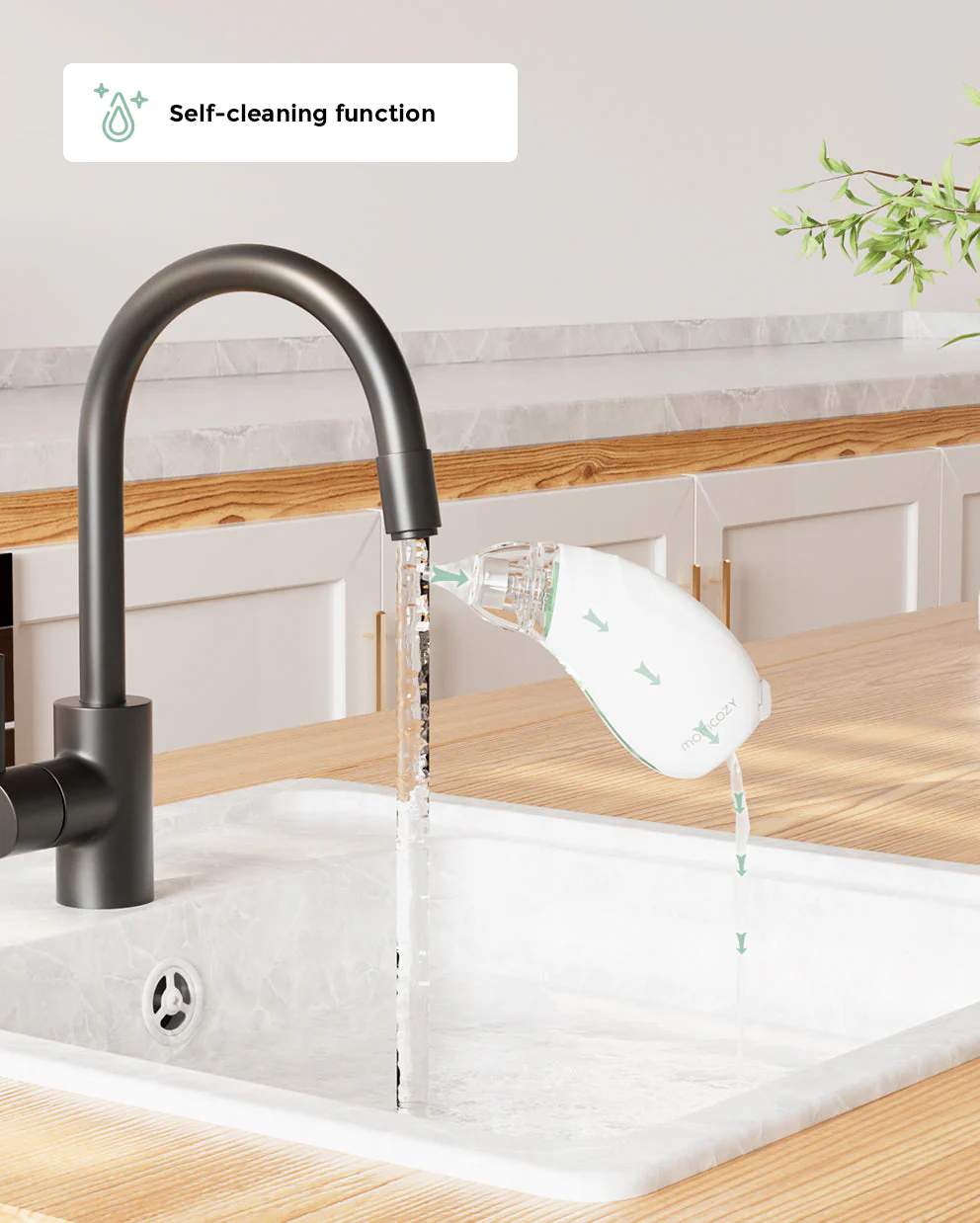 Aspirateur nasal Momcozy pour bébé – Mouche-bébé, longue autonomie des piles - Image 4