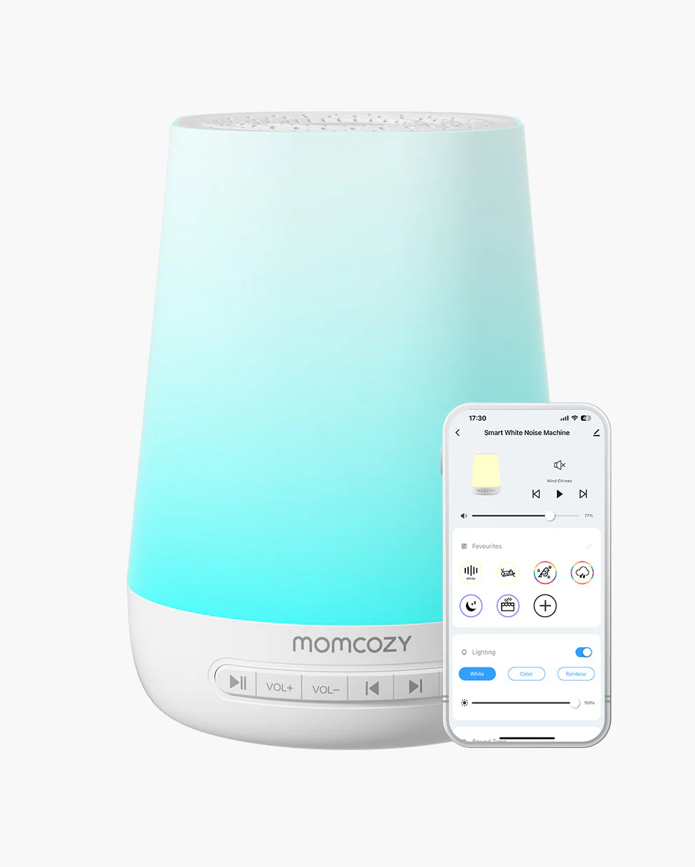 Machine à sons portable Momcozy pour bébé – Bruit blanc, berceuses & télécommande App - Image 11