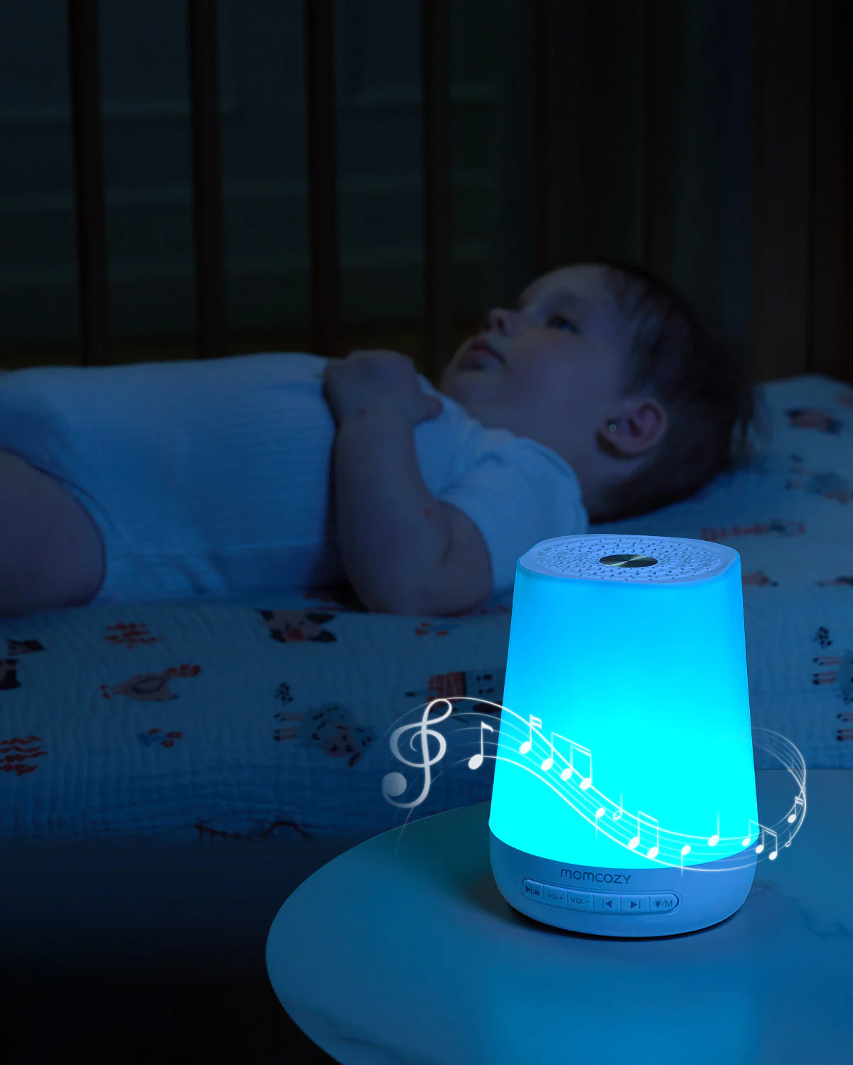Machine à sons portable Momcozy pour bébé – Bruit blanc, berceuses & télécommande App - Image 3