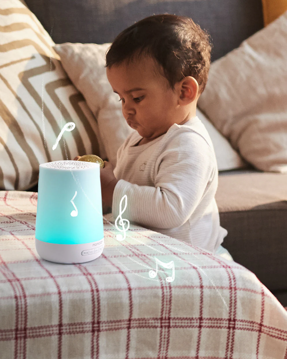 Machine à sons portable Momcozy pour bébé – Bruit blanc, berceuses & télécommande App - Image 5