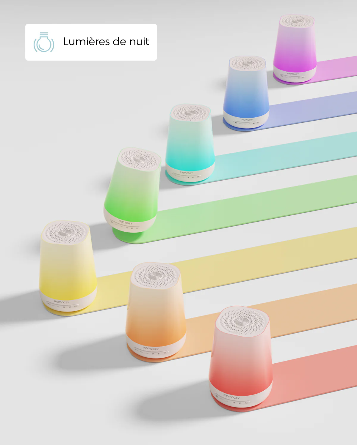 Machine à sons portable Momcozy pour bébé – Bruit blanc, berceuses & télécommande App - Image 6