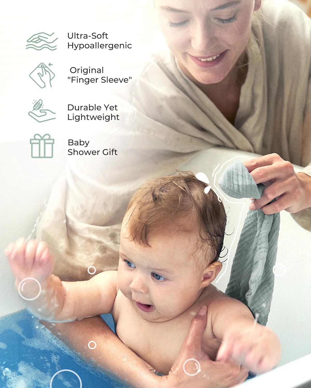 Lingettes pour bébé Momcozy – Coton doux 4 couches, adaptées aux nouveau-nés - Image 11