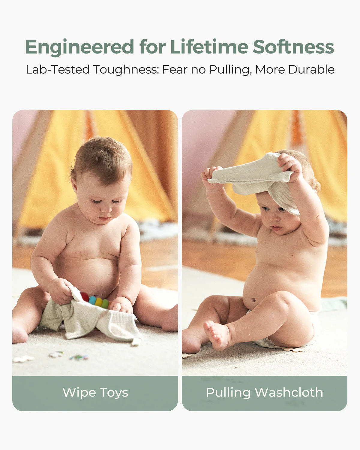 Lingettes pour bébé Momcozy – Coton doux 4 couches, adaptées aux nouveau-nés - Image 14