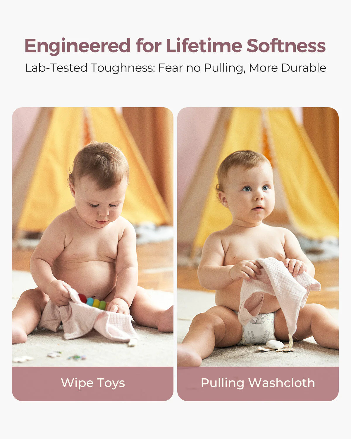 Lingettes pour bébé Momcozy – Coton doux 4 couches, adaptées aux nouveau-nés - Image 21