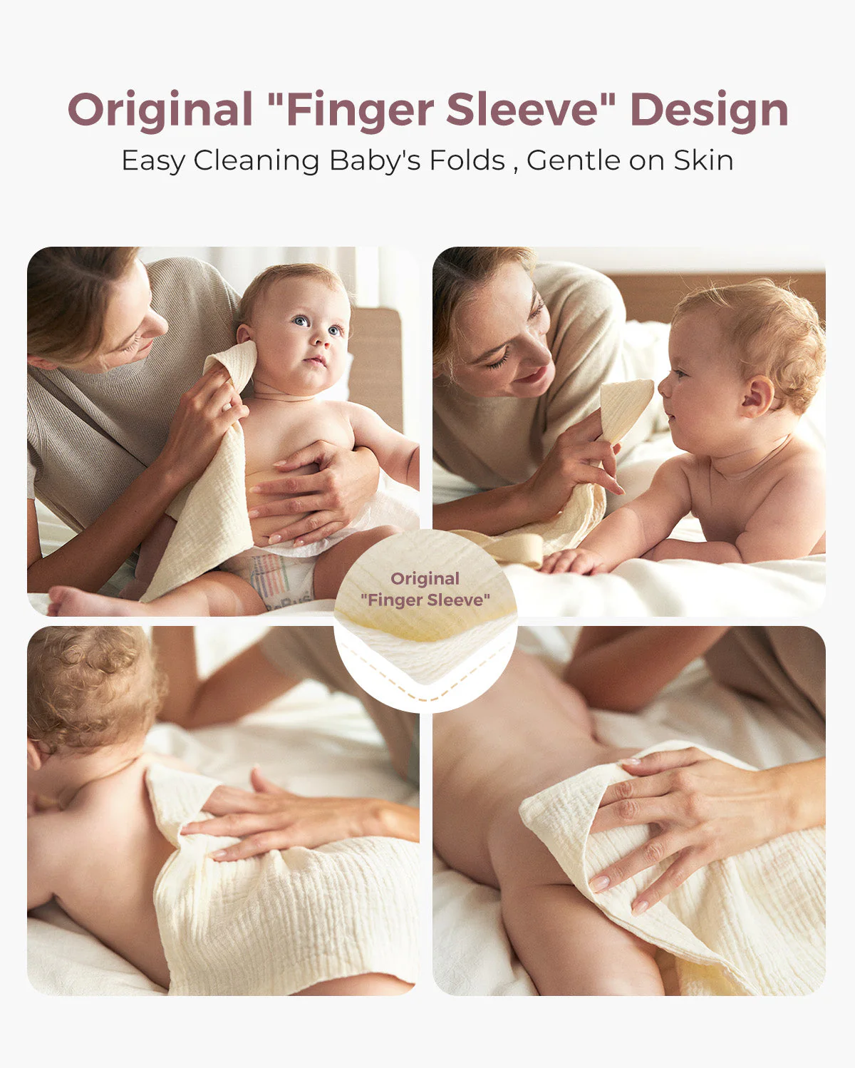 Lingettes pour bébé Momcozy – Coton doux 4 couches, adaptées aux nouveau-nés - Image 23