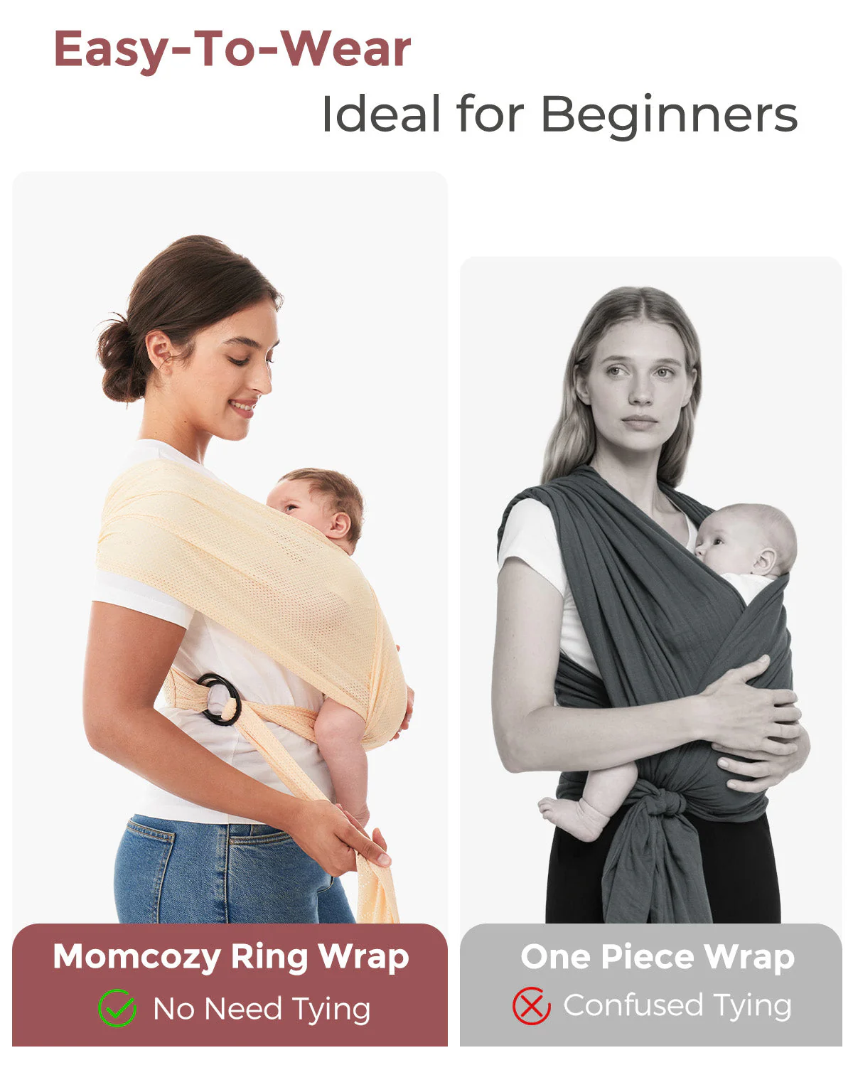 Porte-bébé Momcozy SnapLite Cooling Mesh Wrap - Image 29