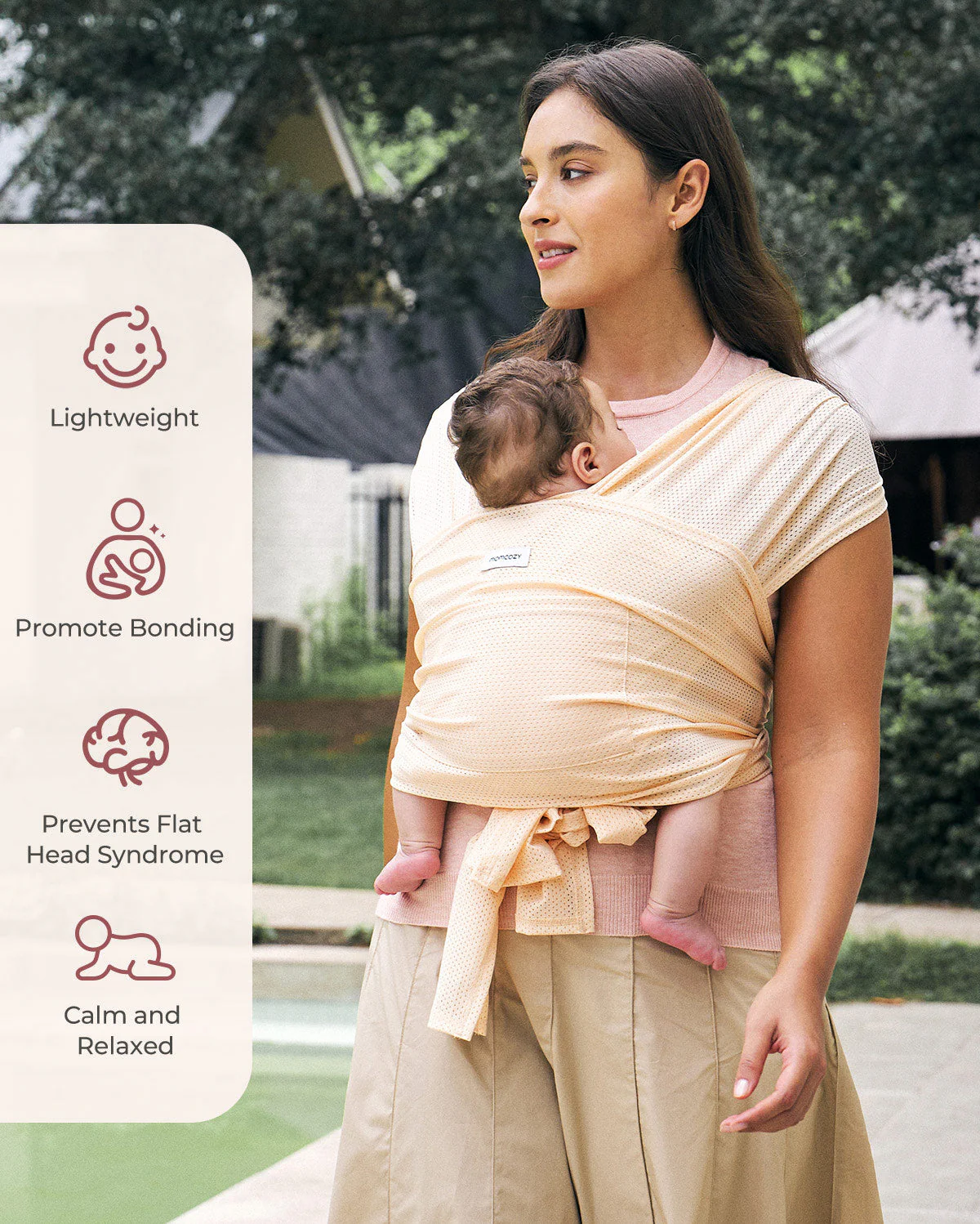 Porte-bébé Momcozy SnapLite Cooling Mesh Wrap - Image 32