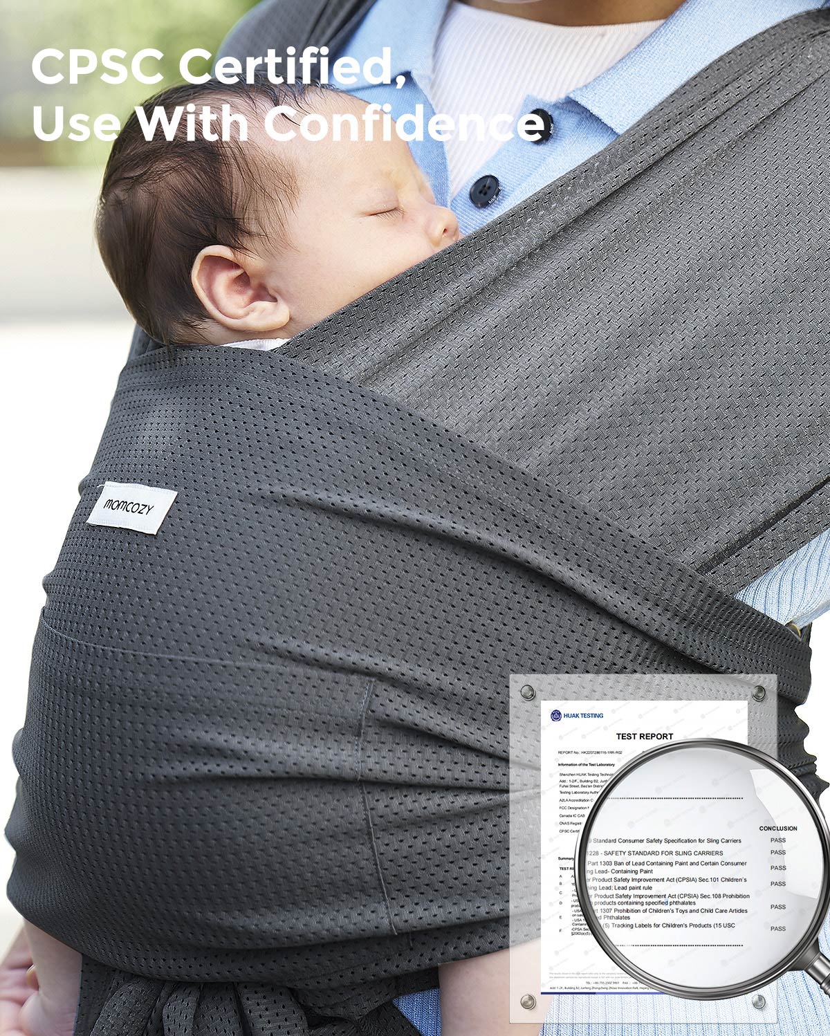 Porte-bébé Momcozy SnapLite Cooling Mesh Wrap - Image 39