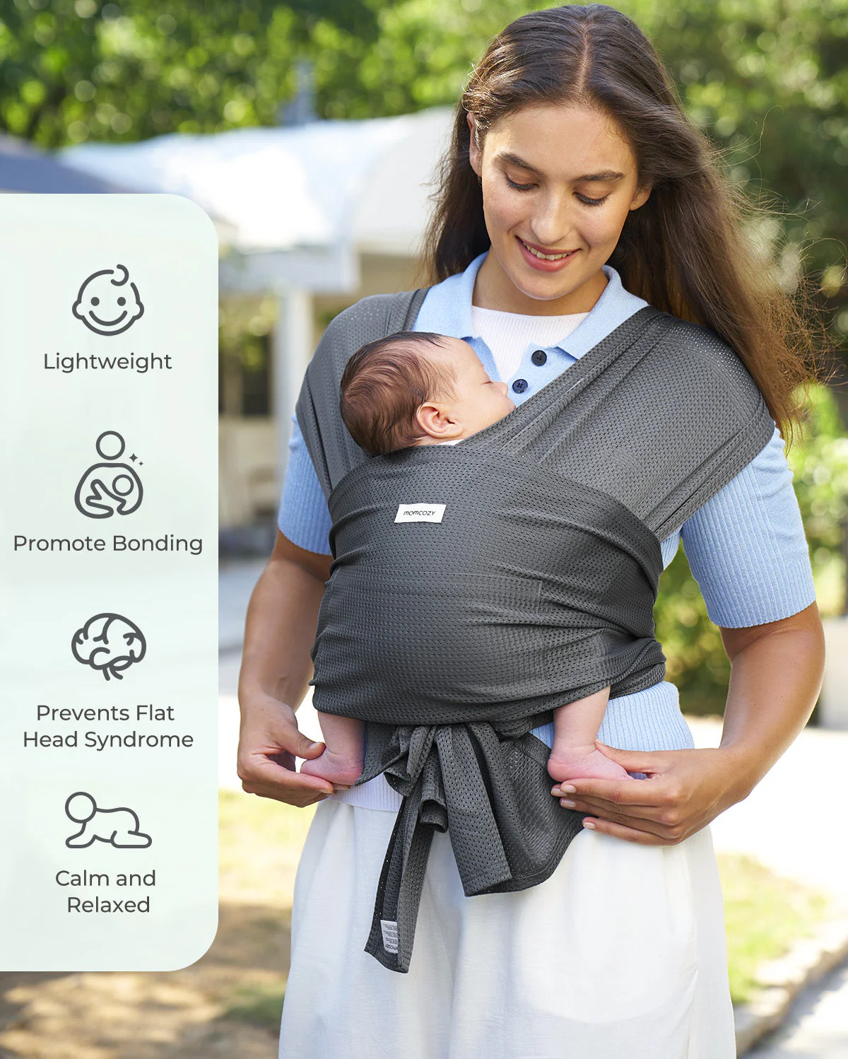 Porte-bébé Momcozy SnapLite Cooling Mesh Wrap - Image 40