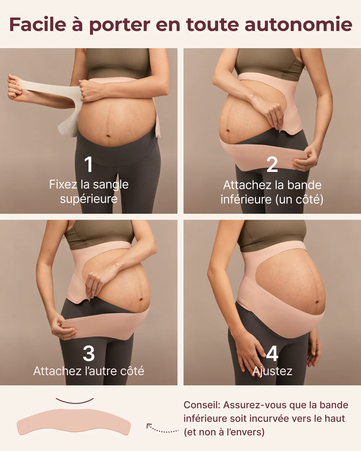 Ceinture de grossesse ergonomique pour soutien du ventre et du dos Momcozy - Image 43