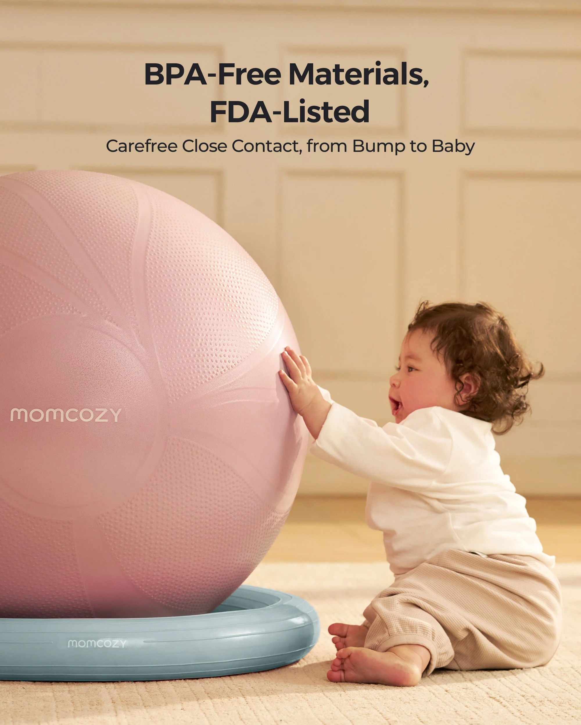 Momcozy BirthEase Pregnancy Ball Set—Maternity Exercise Ball - Image 34