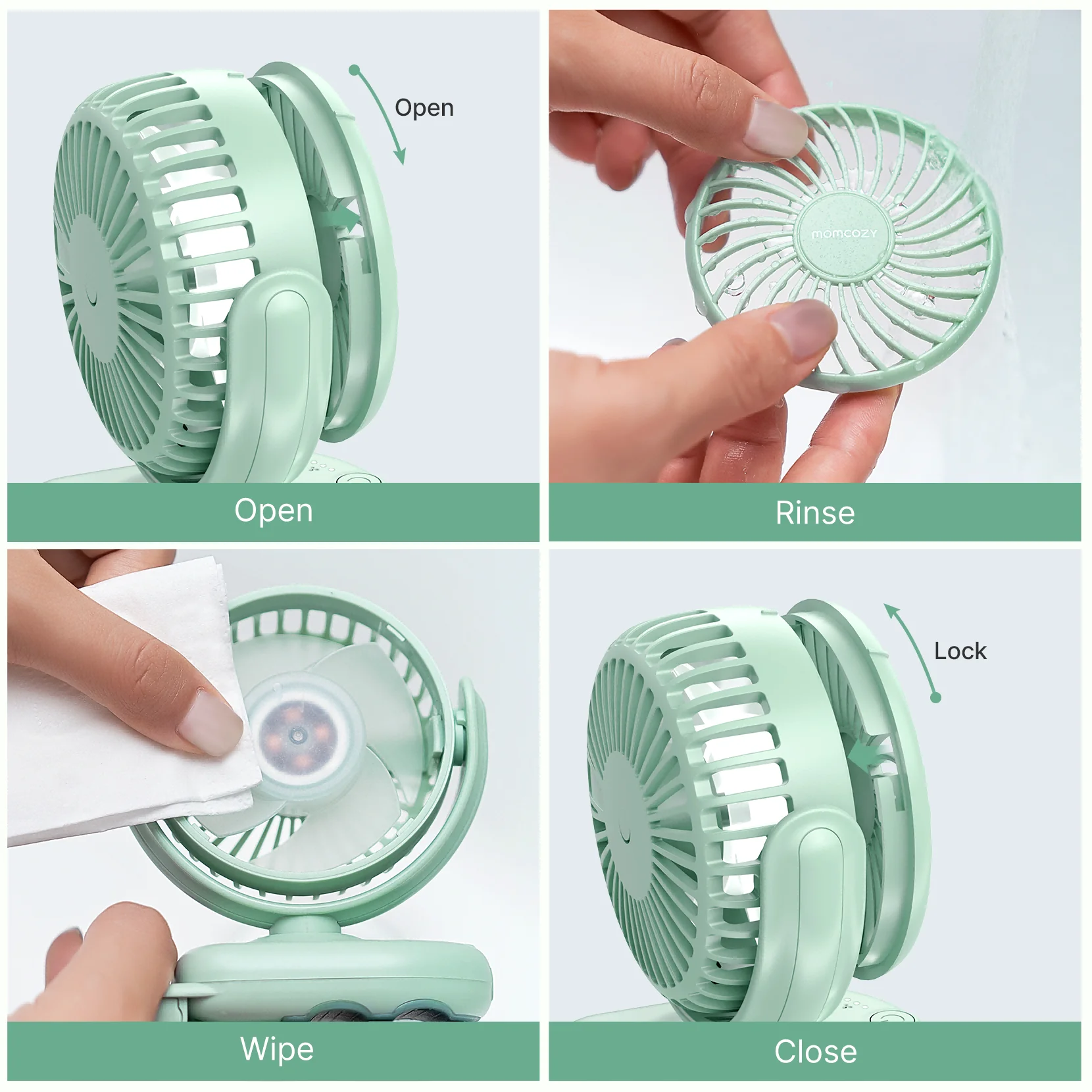 Ventilateur à pince 4 vitesses pour poussette Momcozy - Image 20