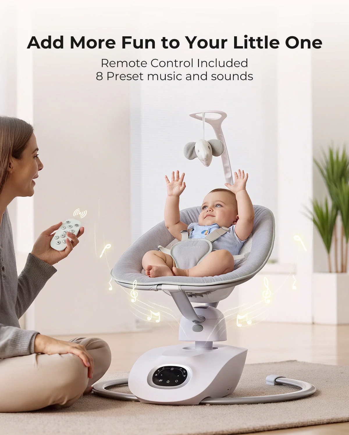 Balancelle Bébé Électrique 3D Momcozy CocoSway – Confort et Apaisement - Image 6