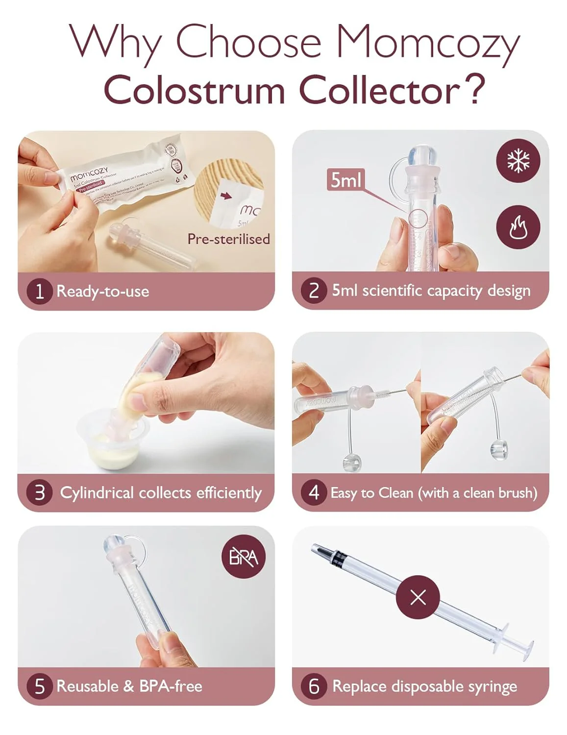 Collecteur de lait maternel réutilisable Momcozy Colostrum - Image 5