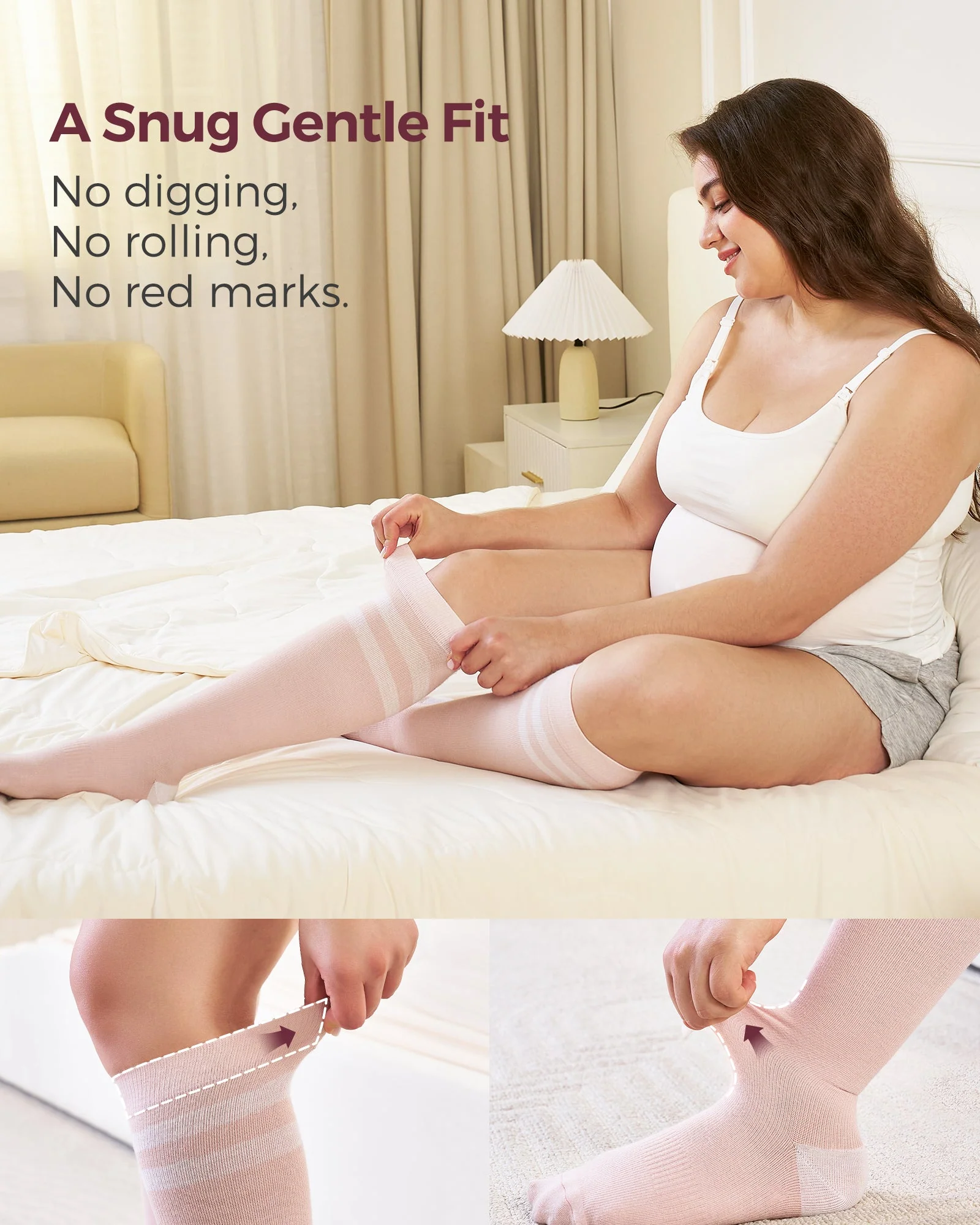 Chaussettes de compression Momcozy pour femmes – Mollet large - Image 21