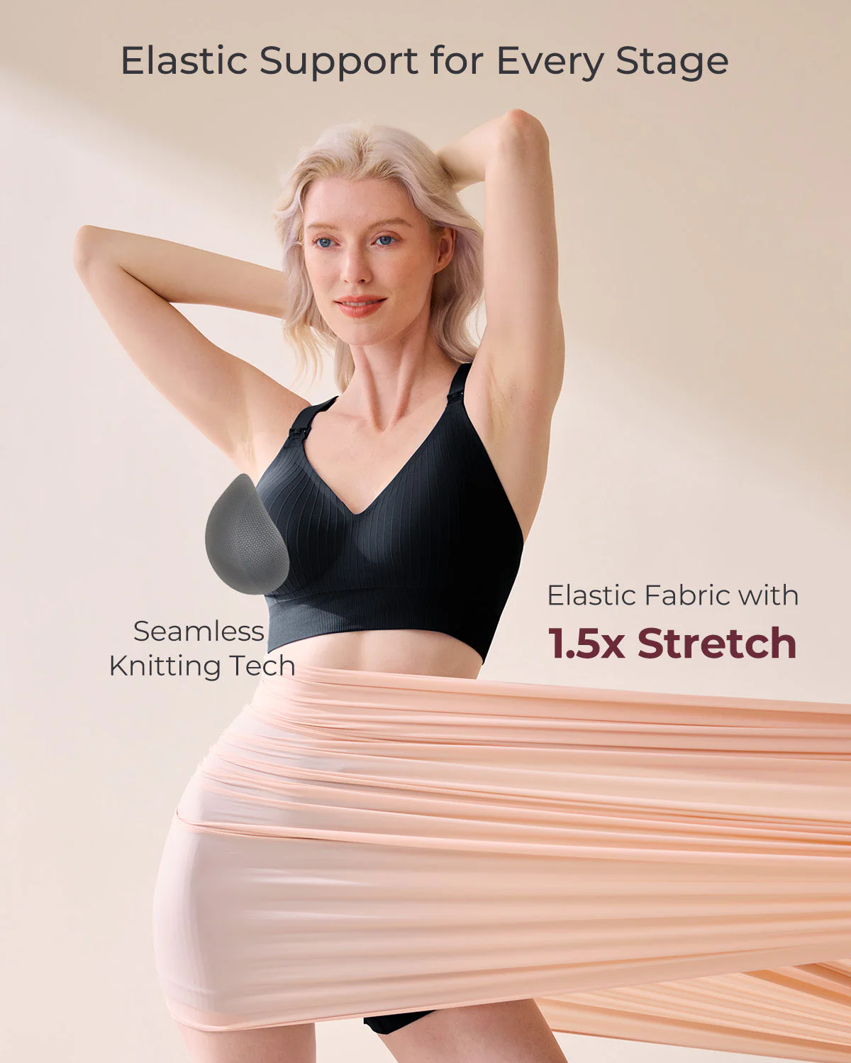 Soutien-gorge de sport d’allaitement CoolFit Momcozy – Dos nageur - Image 13