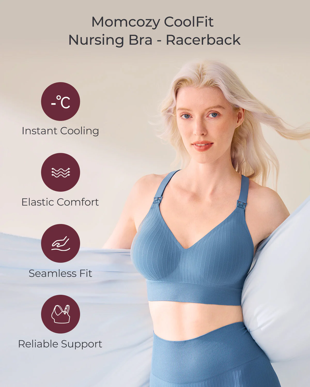 Soutien-gorge de sport d’allaitement CoolFit Momcozy – Dos nageur - Image 20