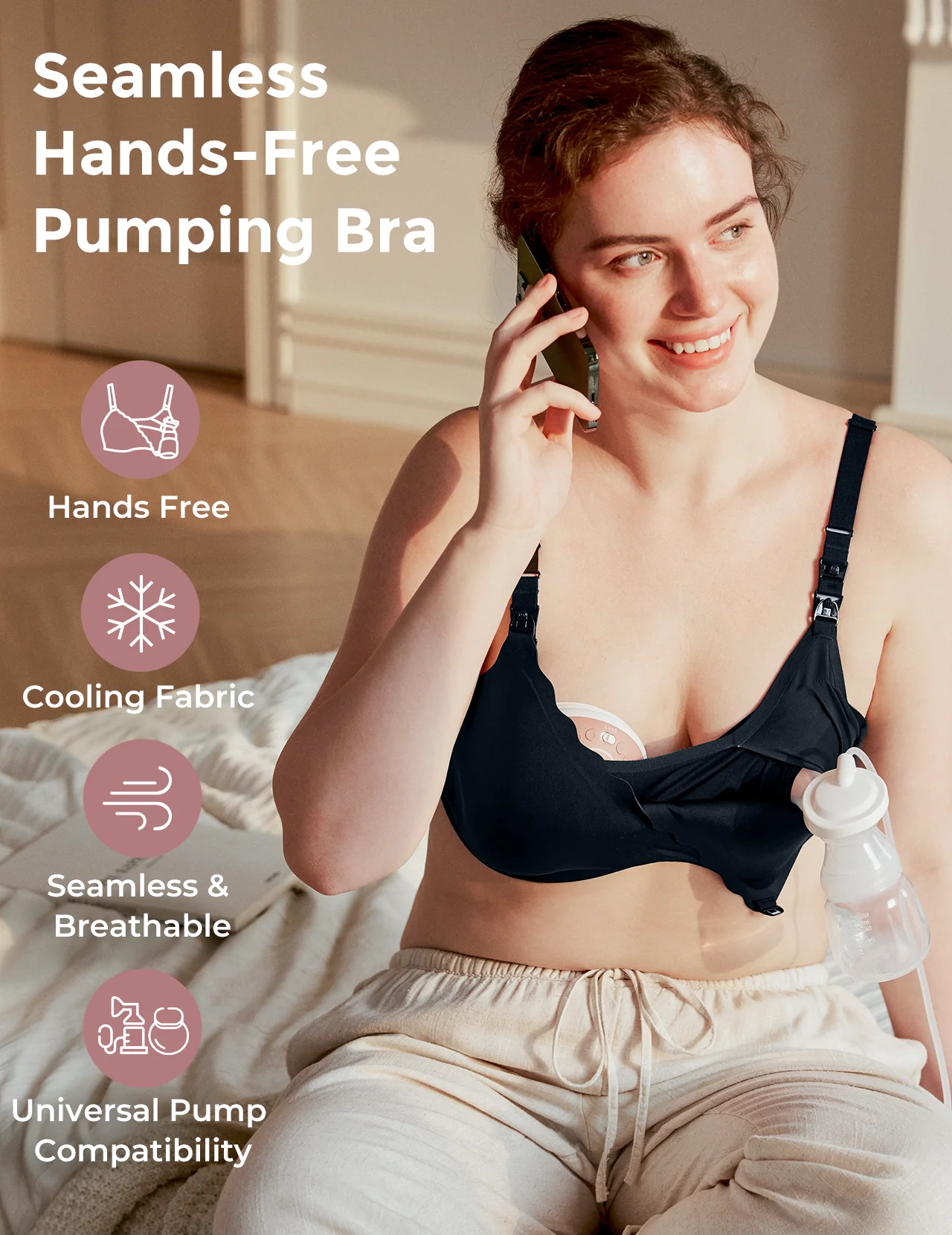 Soutien-Gorge d’Allaitement et de Tirage Mains Libres Rafraîchissant Momcozy - Image 17