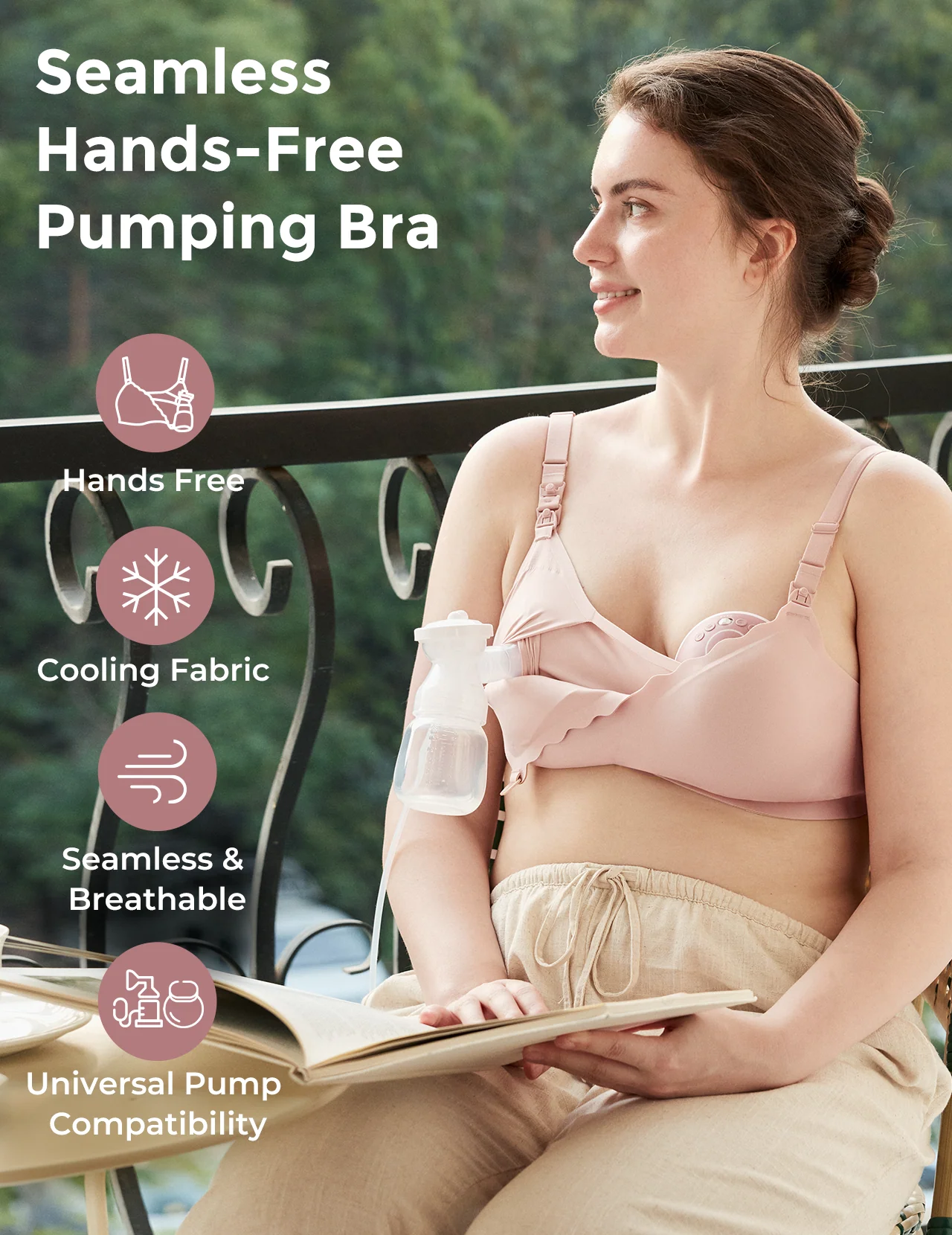 Soutien-Gorge d’Allaitement et de Tirage Mains Libres Rafraîchissant Momcozy - Image 3