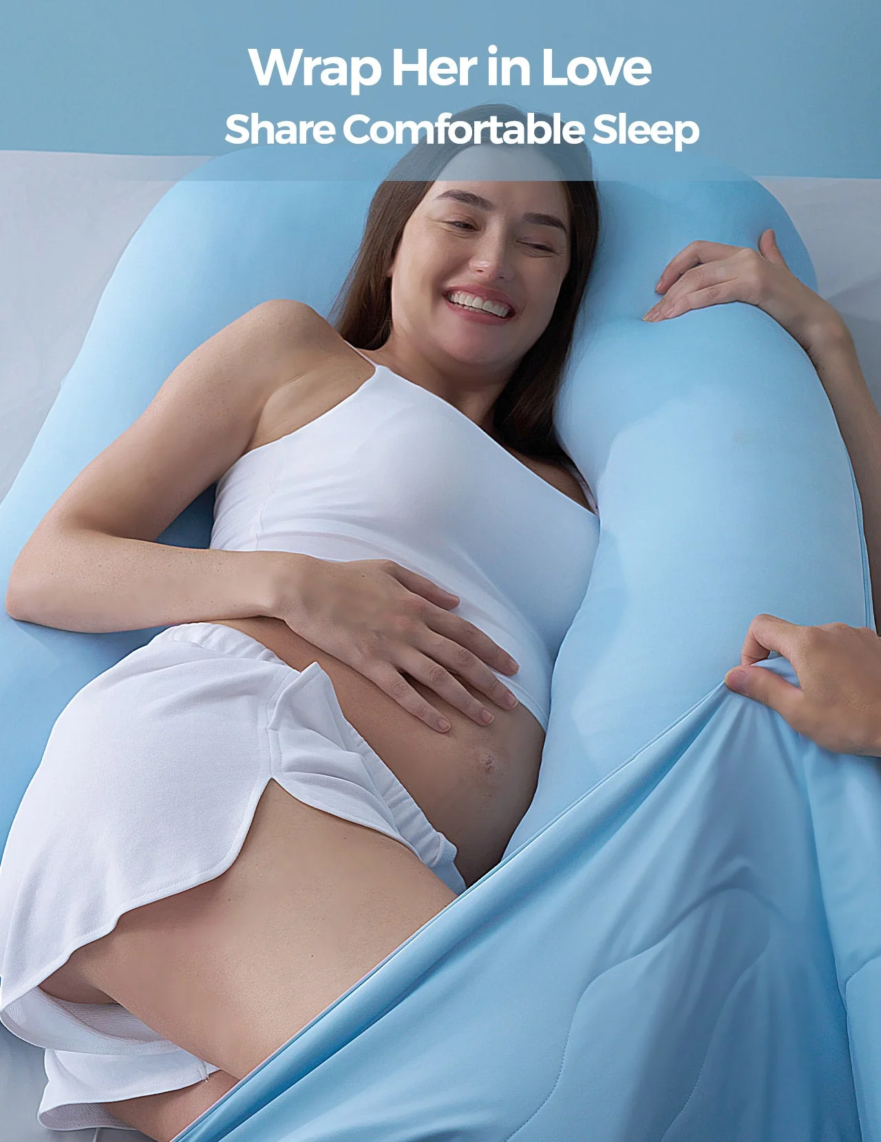 Original F Shaped Pregnancy Pillows with Adjustable Wedge Pillow (Oreiller de grossesse en forme de F réglable) - Image 6