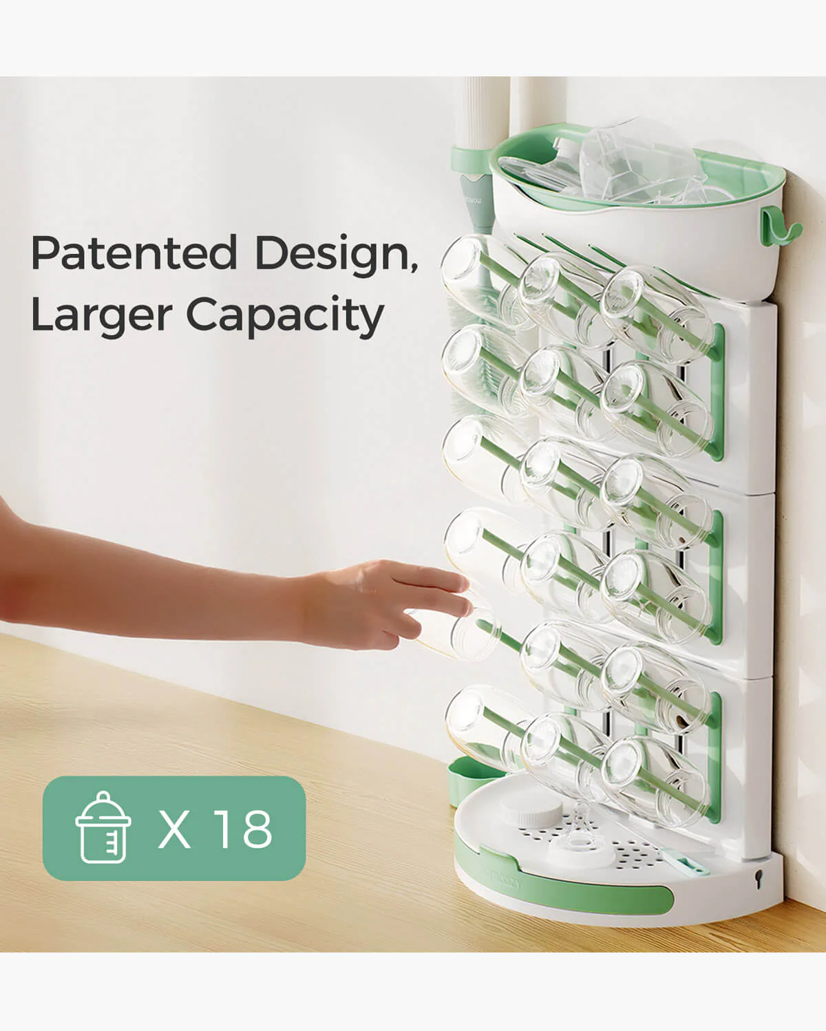 Momcozy DIY Grand support de séchage pour 18 bouteilles - Image 4
