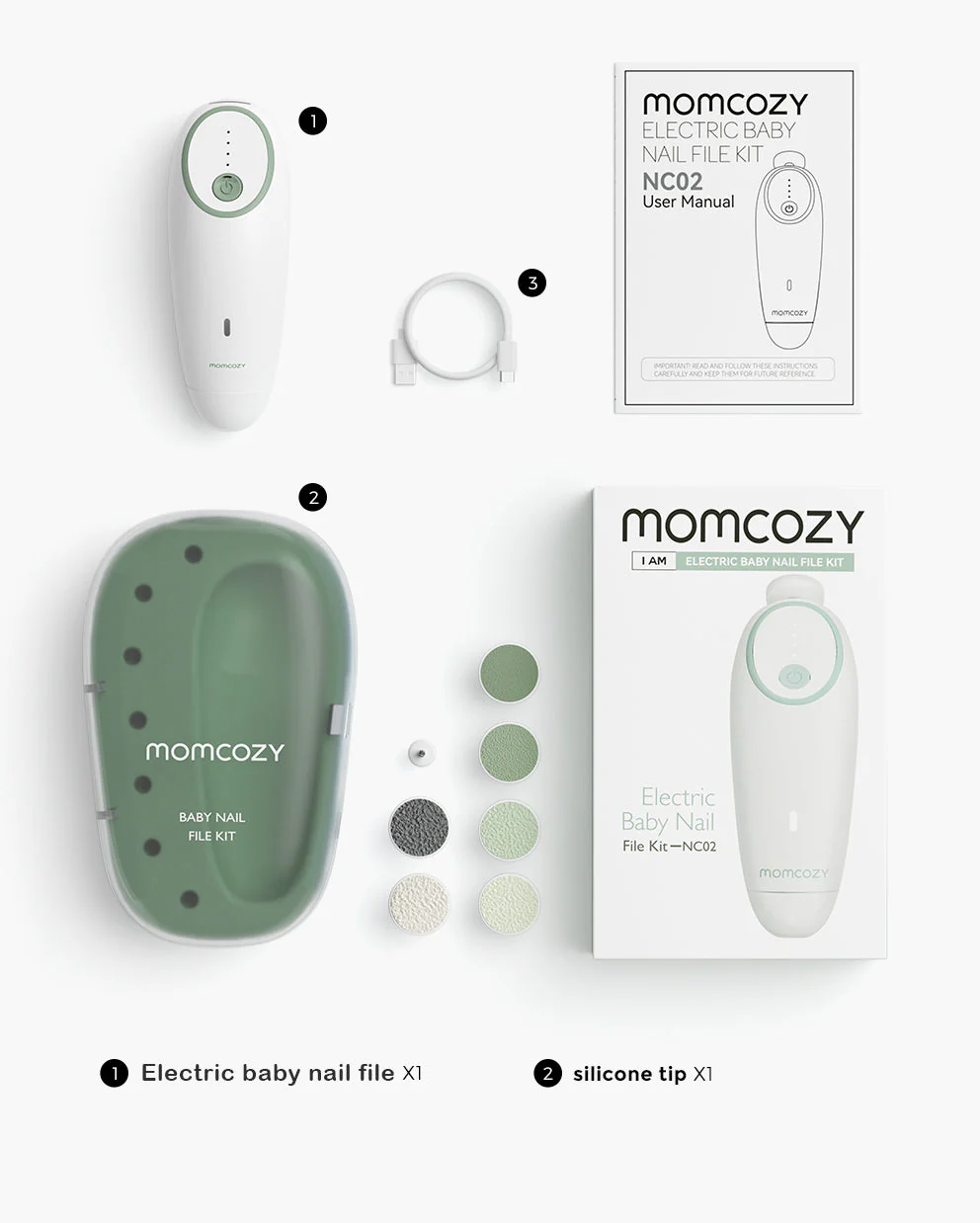 Momcozy Lime à ongles électrique pour bébé - Faible bruit - Image 6