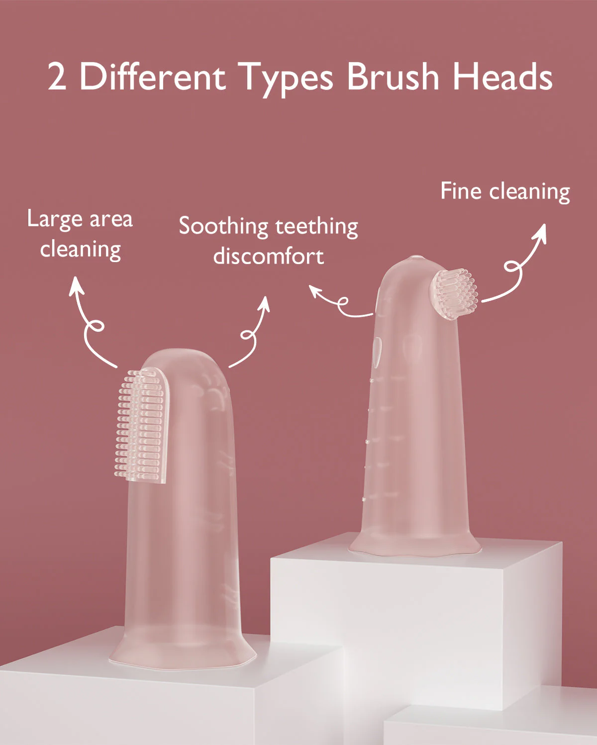 Momcozy Oral Care Series: Baby Finger à dents Brosse, Baby Wipes Brosse, Nettoyer pour bébé, brosse à dents pour bébé - Image 3