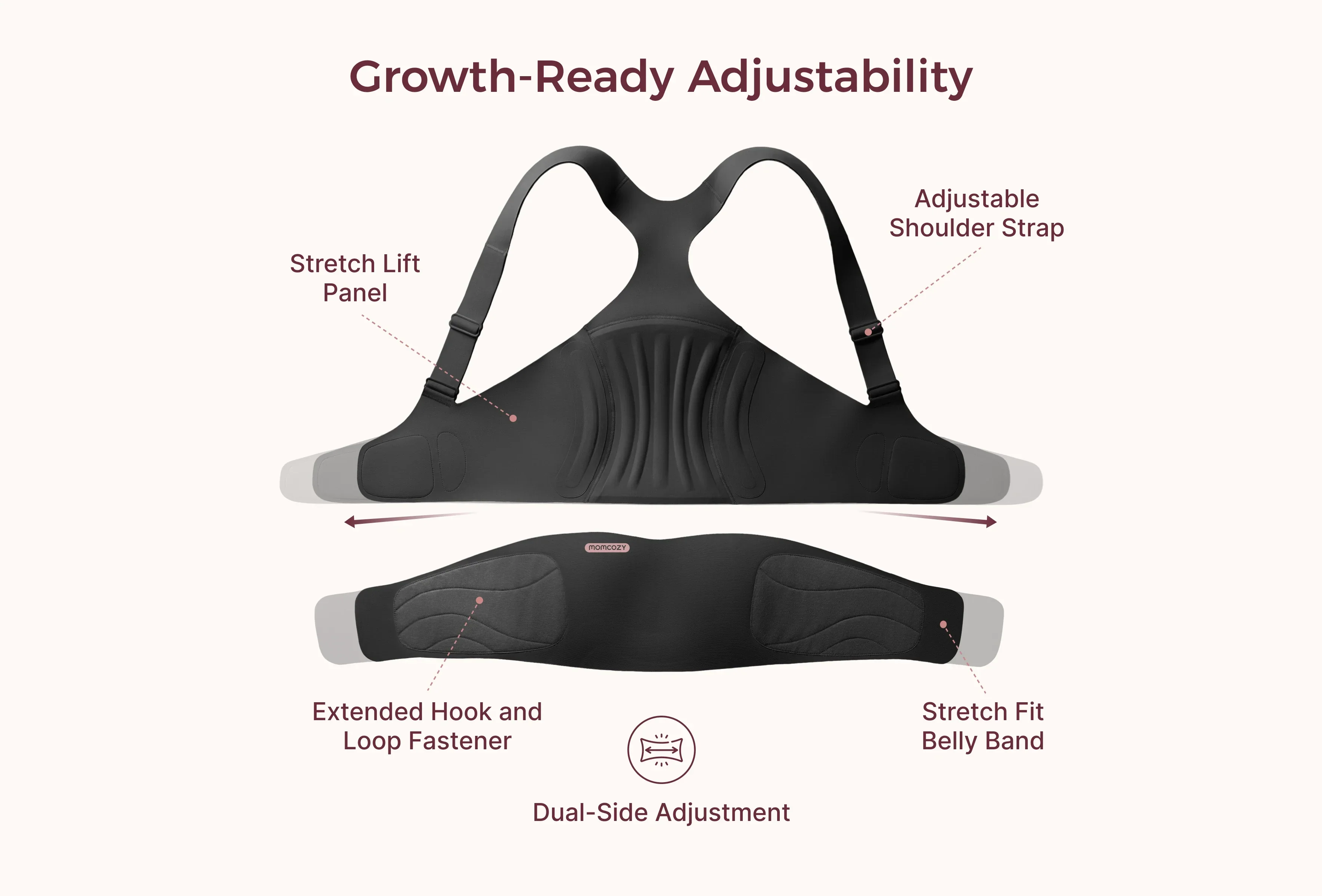 Ceinture de grossesse évolutive Momcozy Go As You Grow™ - Image 12