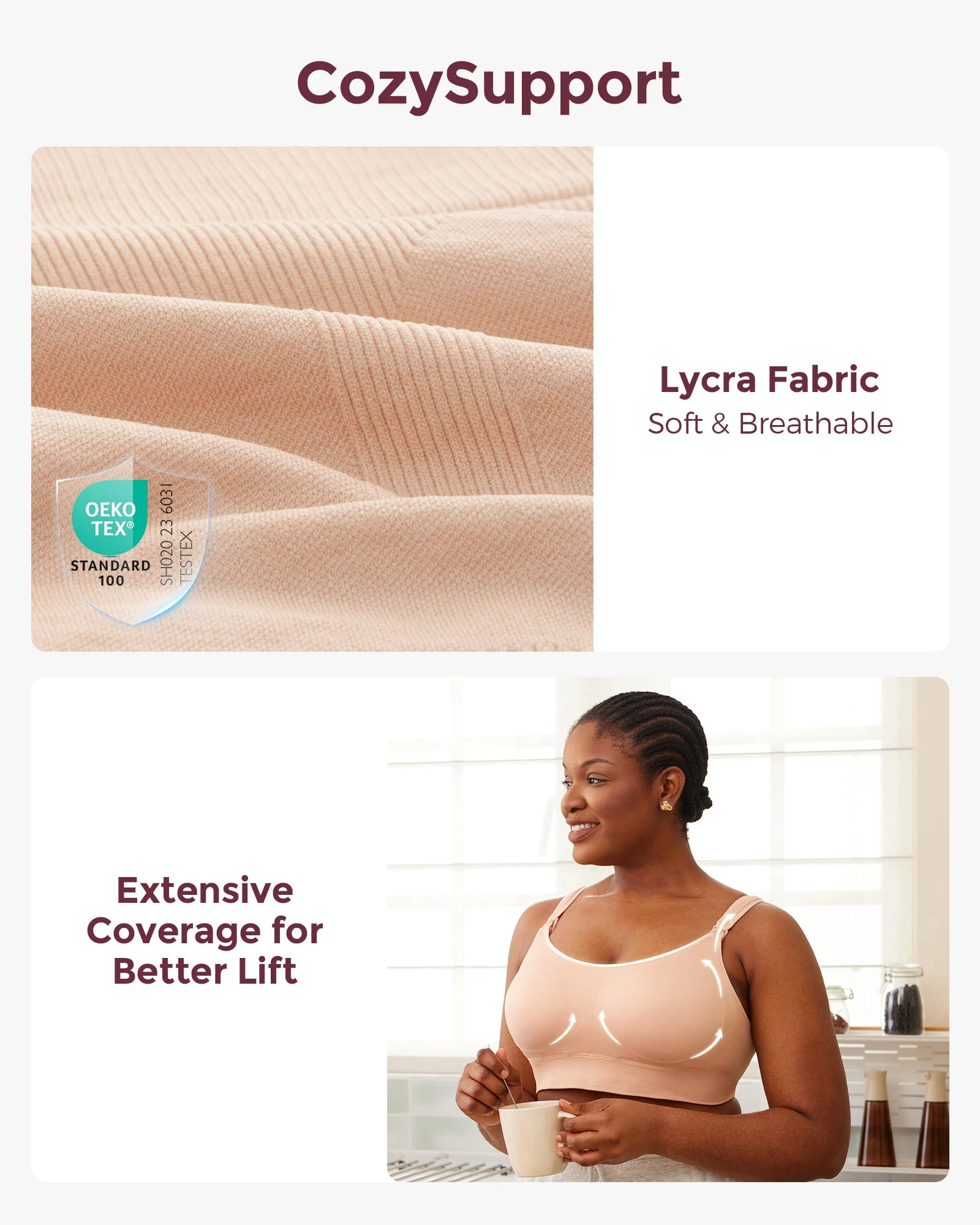 Soutien-gorge d’allaitement Momcozy mains libres tout-en-un avec coussinet fixe - Image 5