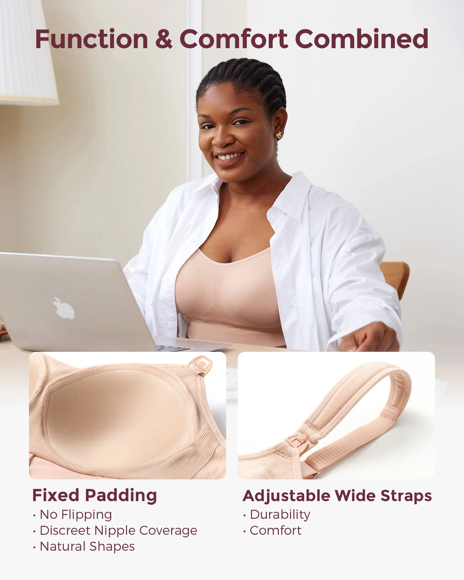 Soutien-gorge d’allaitement Momcozy mains libres tout-en-un avec coussinet fixe - Image 6