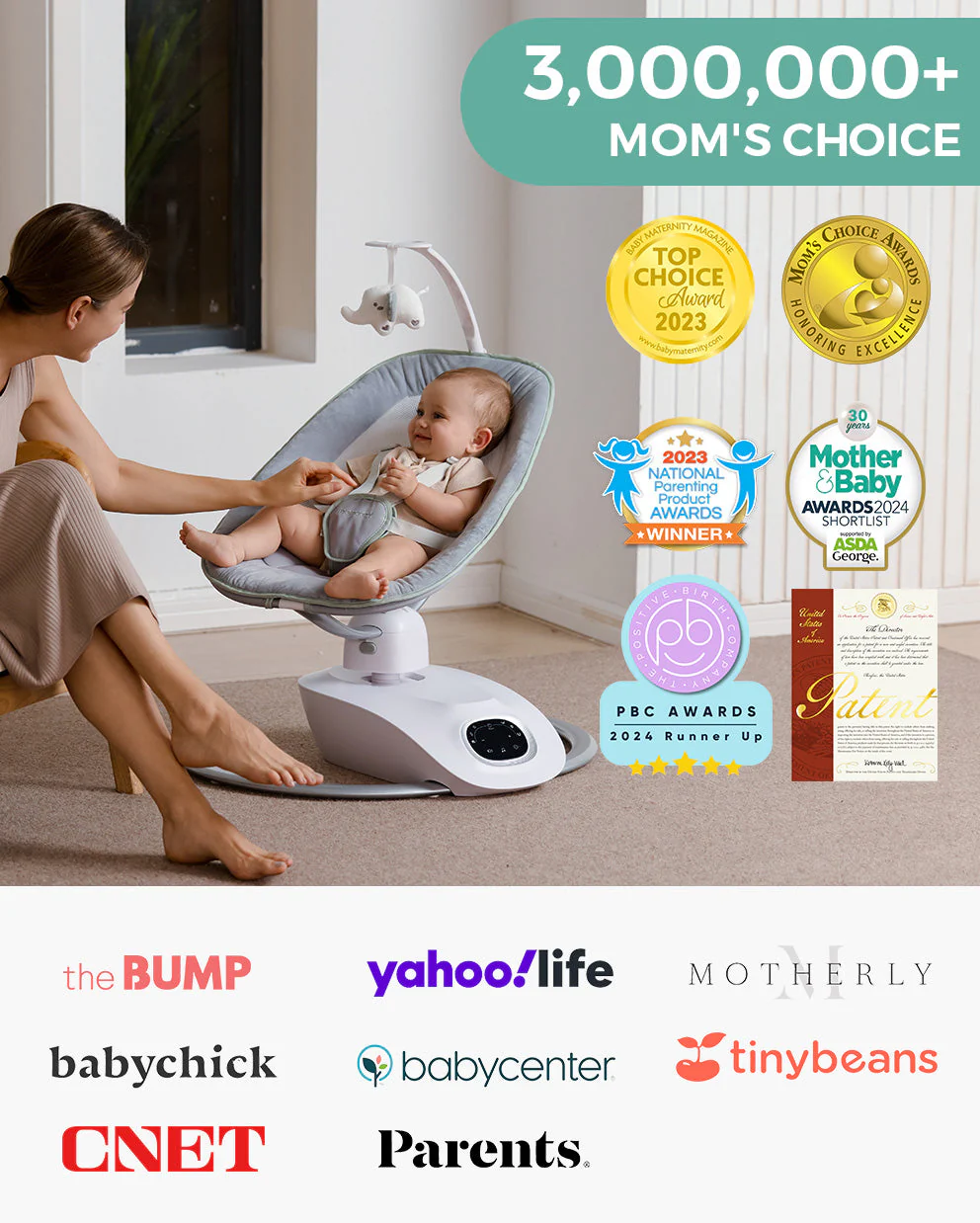 Insert de bébé momcozy compatible avec Momcozy Cocosway Swing - Image 10