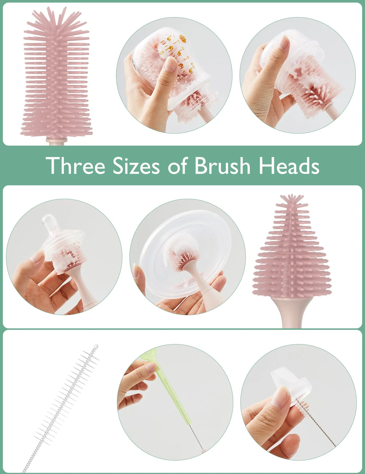 Kit de brosse à biberon Momcozy Innovative Push-Press Design - Image 9