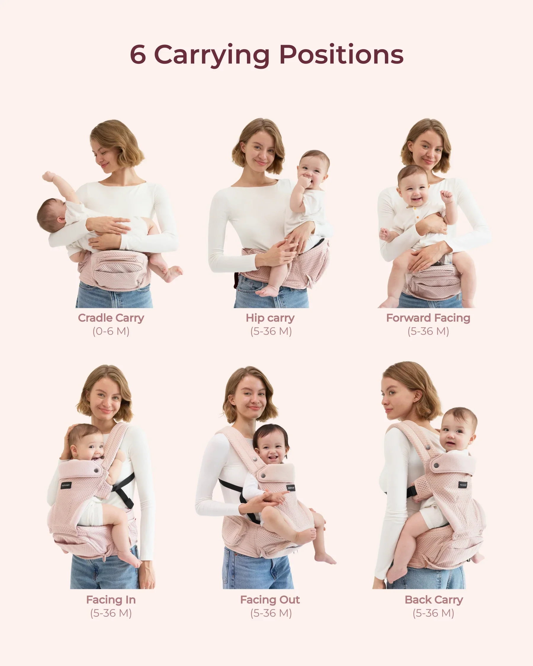 Porte-bébé Momcozy Move2Fit Hip - Image 16
